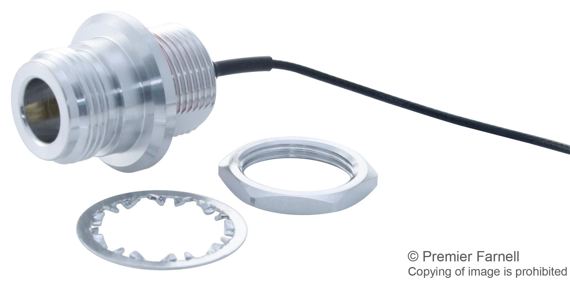 MULTICOMP MC001505 RF / Coaxial Cable Assembly, Rear Lock IP67, 50 Ohm, N Straight Jack, SMA Straight Plug, 1.37mm