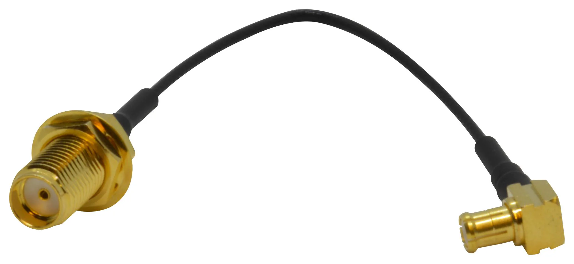 Multicomp MC001895 RF / Coaxial Cable Assembly SMA Bulkhead Jack MCX Right Angle Plug 1.37mm 50 ohm 3.9 " 100 mm