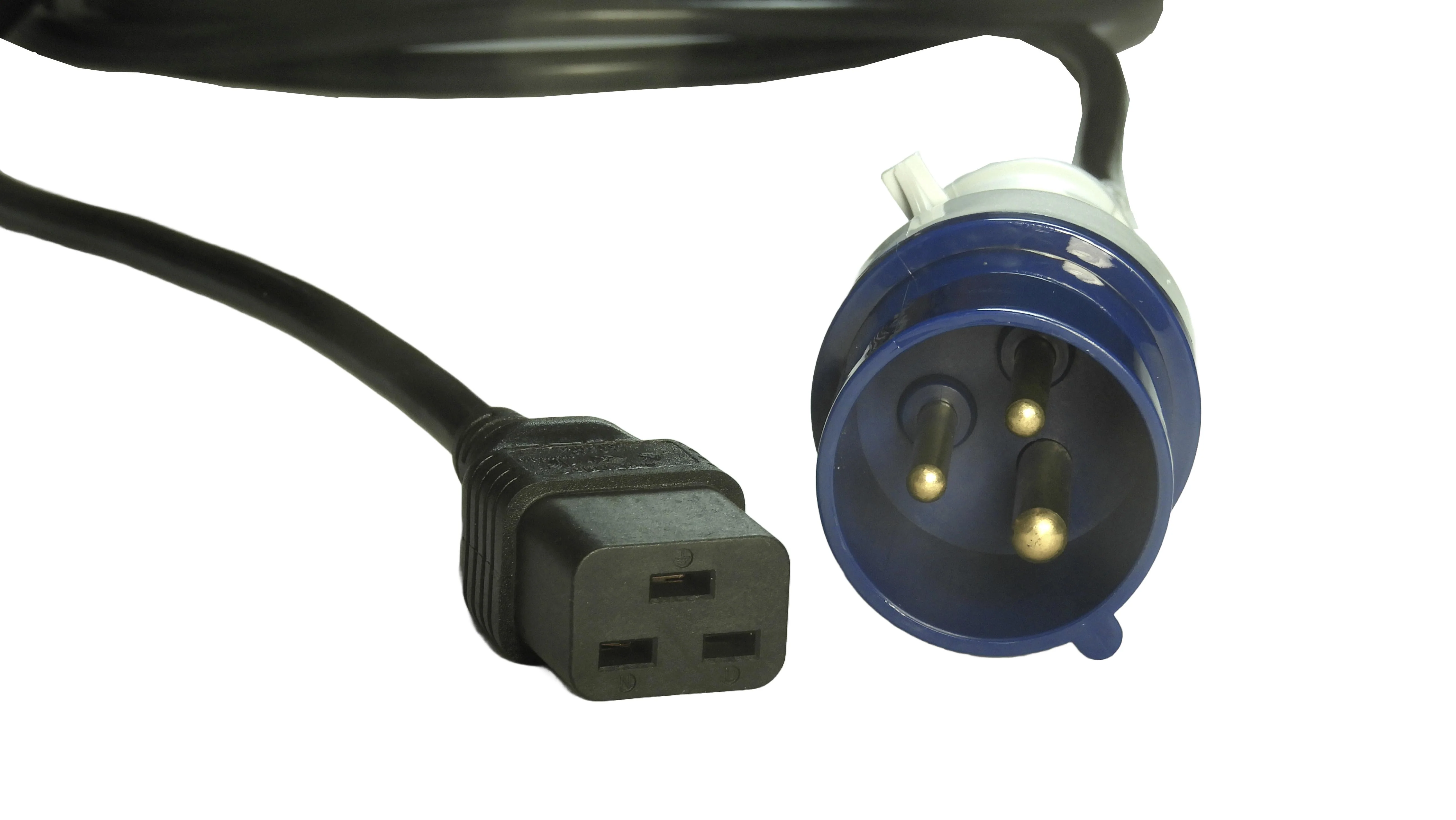 MULTICOMP PRO GW-151824 Mains Power Cord, IEC 60309 to IEC 60320-1 C19, 3 m, 16 A, 250 V, Black, MP-IP44 Commando Series - Image 2