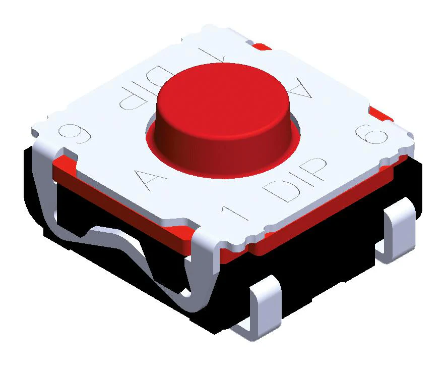 Multicomp PRO MP000714 MP000714 Tactile Switch Top Actuated Surface Mount Round Button 200 gf 50mA at 32VDC