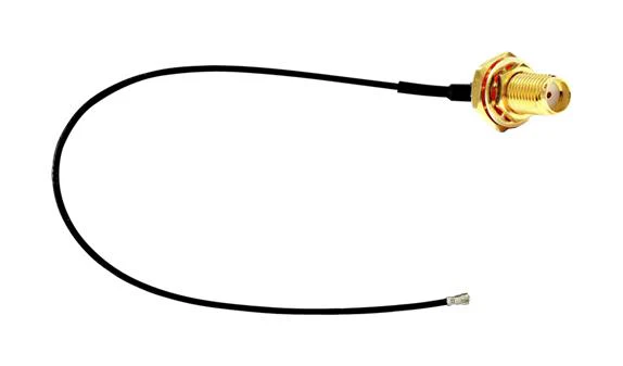 Multicomp PRO MP005944 MP005944 RF / Coaxial Cable Assembly 5G IP47 SMA Bulkhead Jack to 90° MHF 4L Plug 1.37mm 50 ohm 7.9 "