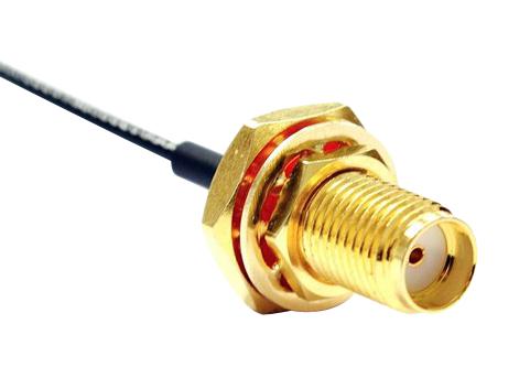 Multicomp PRO MP005944 MP005944 RF / Coaxial Cable Assembly 5G IP47 SMA Bulkhead Jack to 90° MHF 4L Plug 1.37mm 50 ohm 7.9 " - Image 2