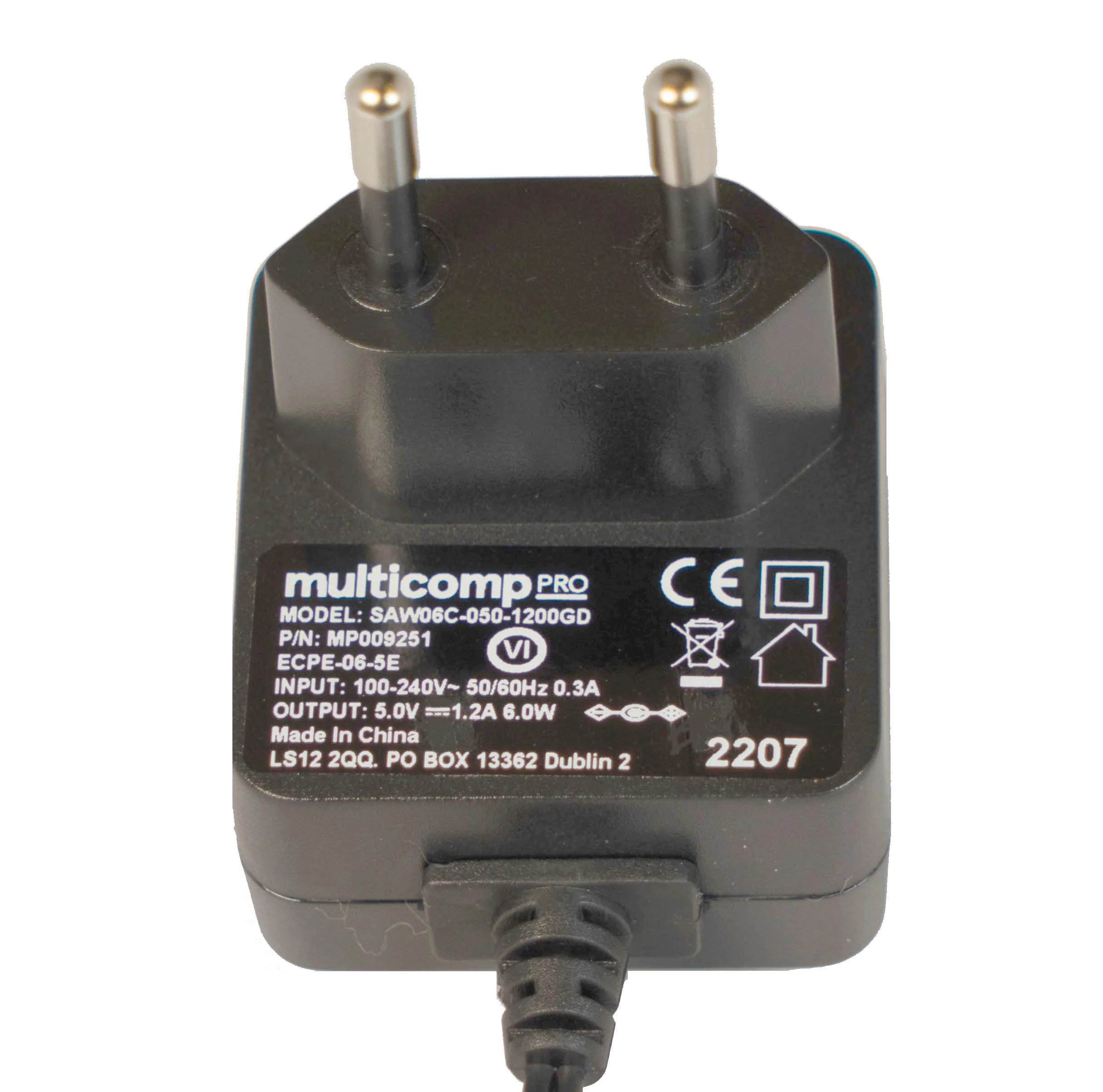Multicomp PRO MP009257 AC/DC Power Supply ITE 1 Output 6 W 24 VDC 250 mA
