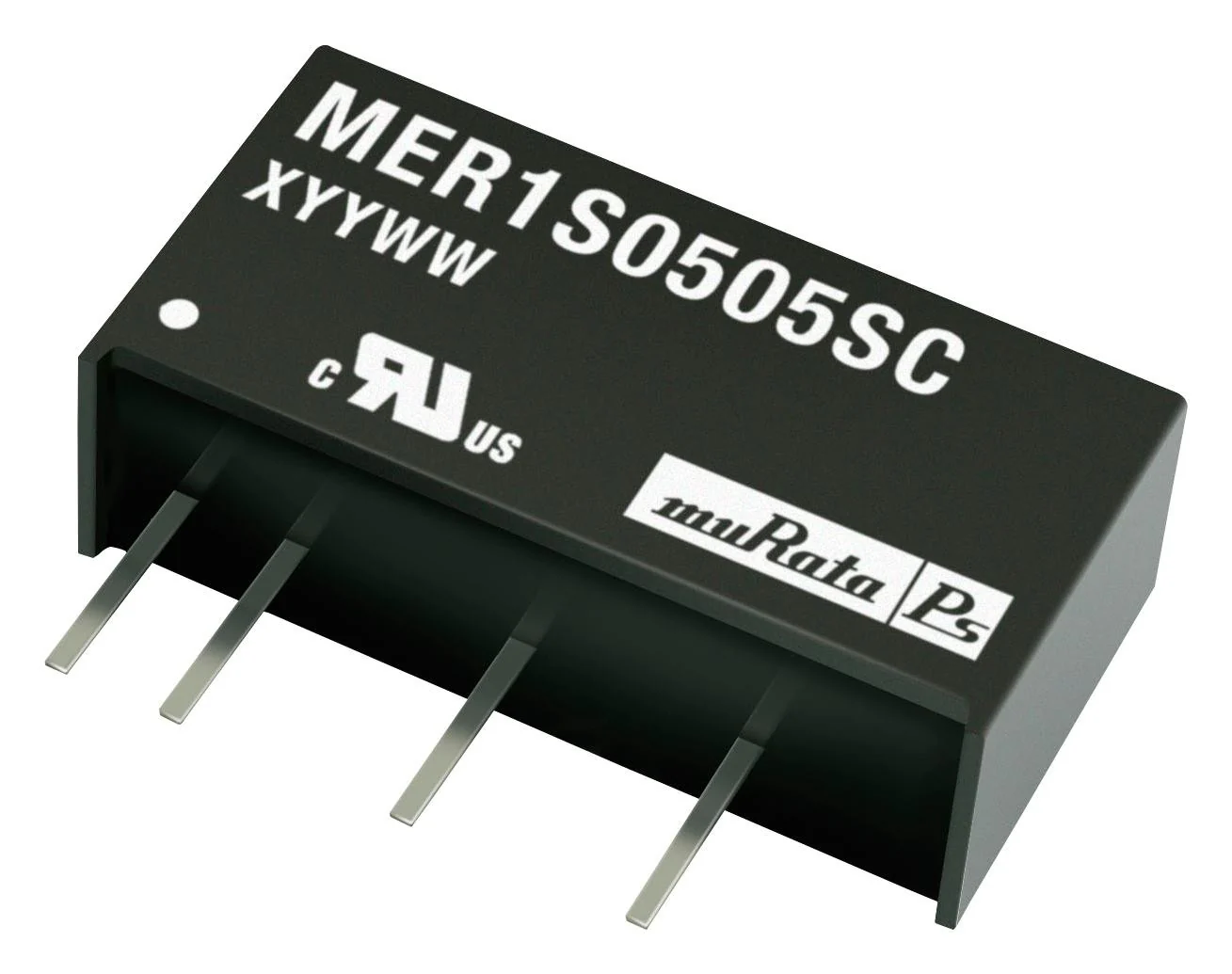 MURATA POWER SOLUTIONS MER1S0515SC Isolated Board Mount DC/DC Converter, 1 Output, 1 W, 15 V, 67 mA