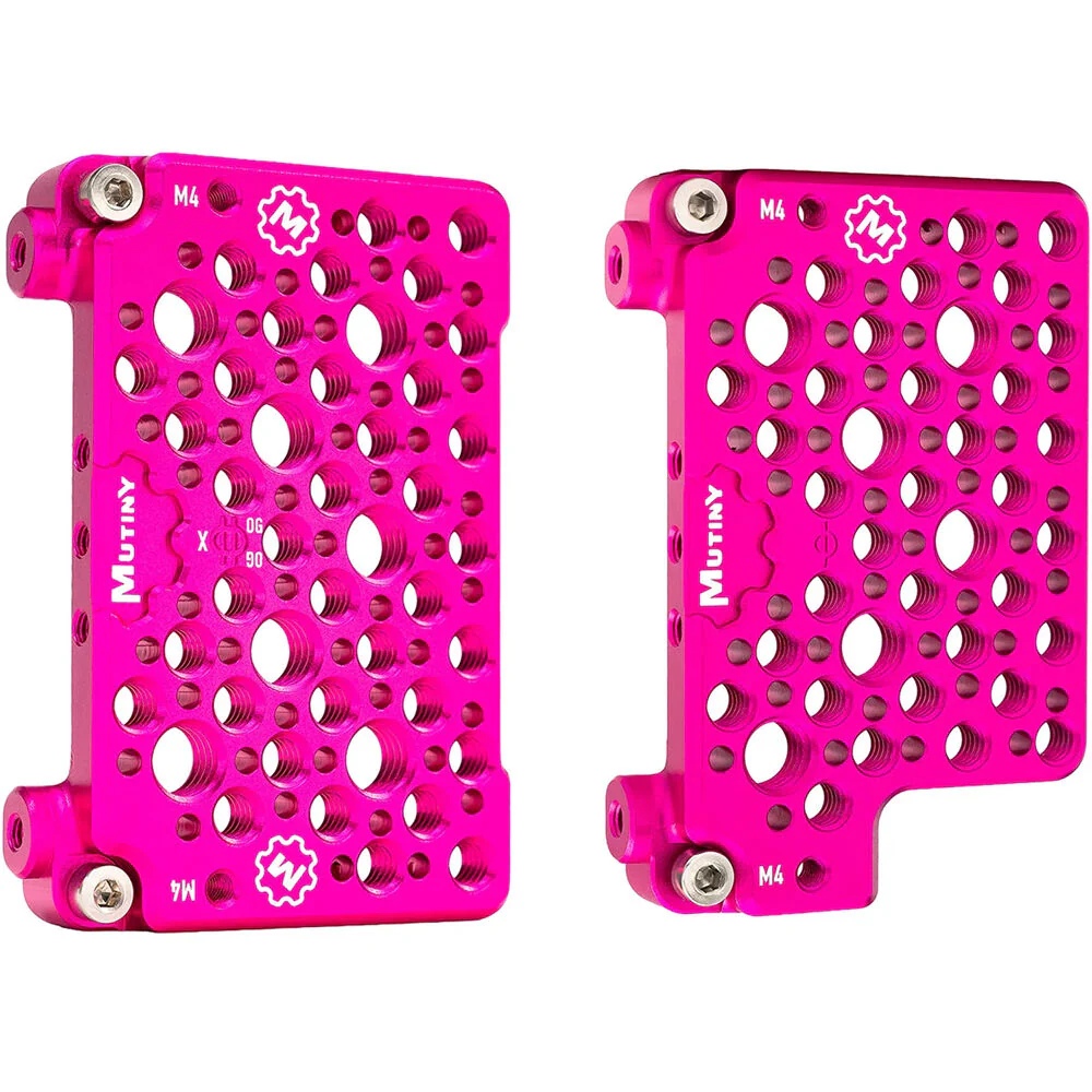 MUTINY Lil Shawty Cheese Plates for RED KOMODO 6K (Hot Pink, AC and Operator Side)
