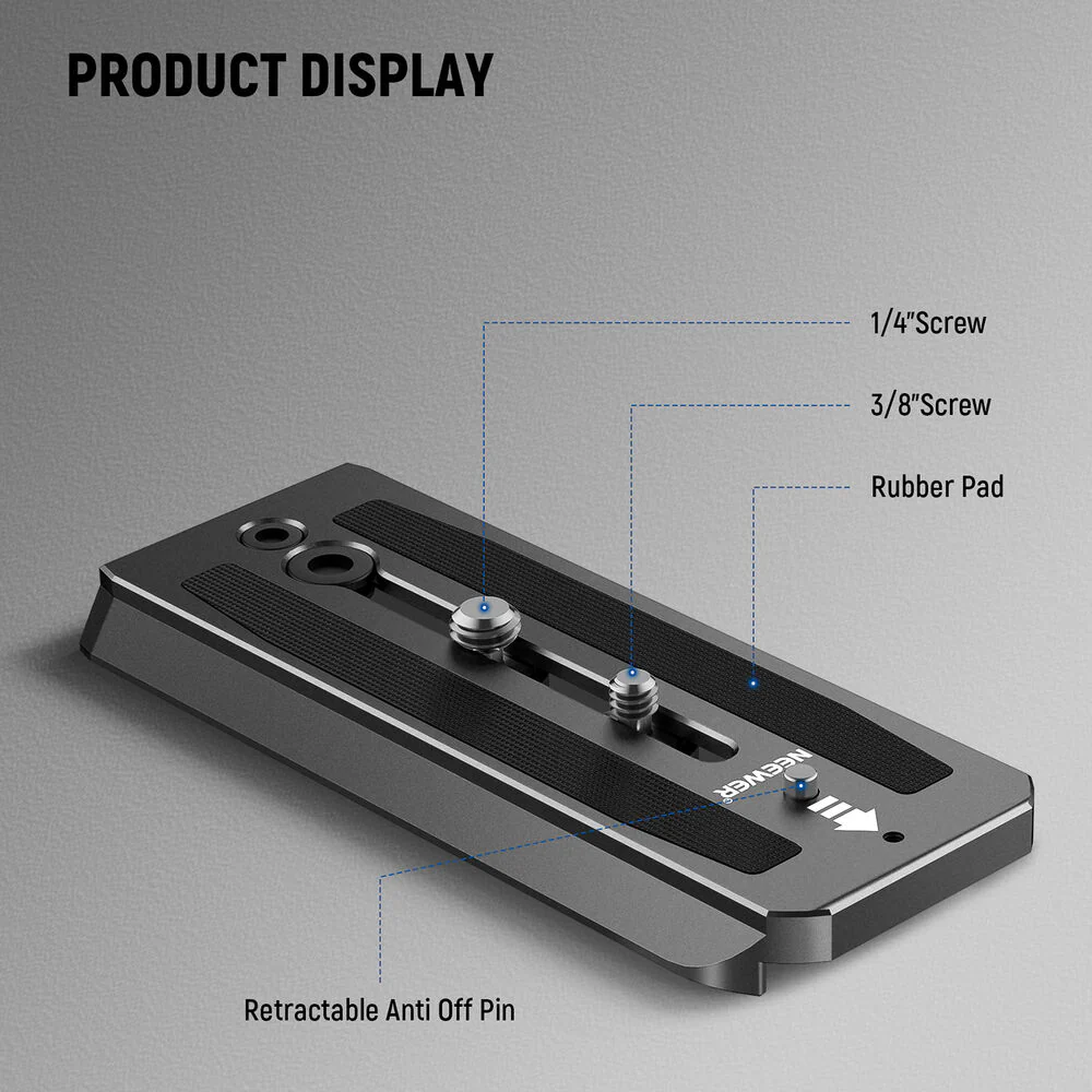 Neewer 501/504PL Manfrotto-Type Quick Release Plate (2-Pack) - Image 4