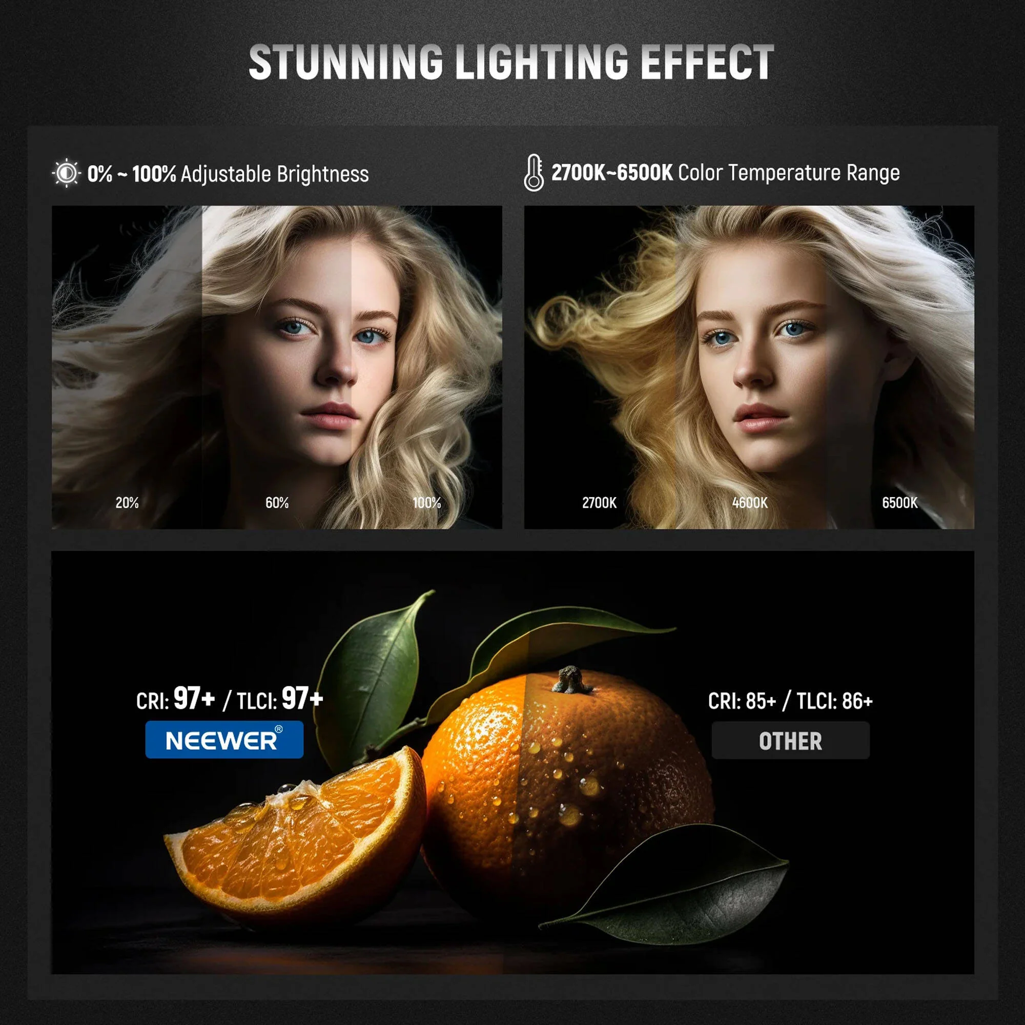Neewer CB60B Bi-Color LED Monolight - Image 3