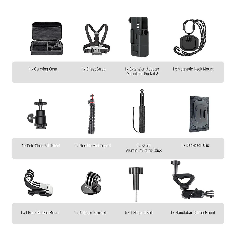 Neewer GP-52 Multifunctional Accessory Kit for DJI Osmo Pocket 3 - Image 7