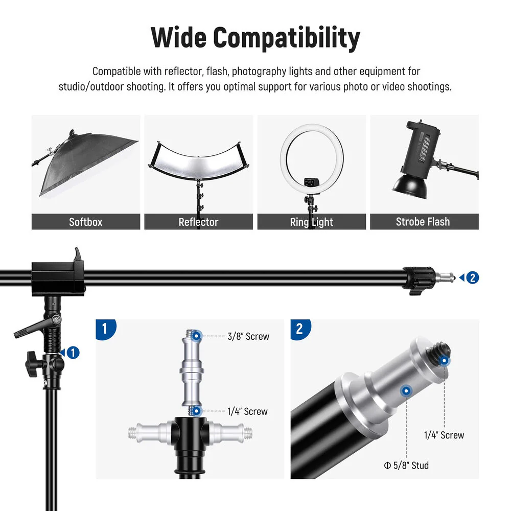 Neewer Heavy-Duty Light Stand with Sandbag (9.84') - Image 4
