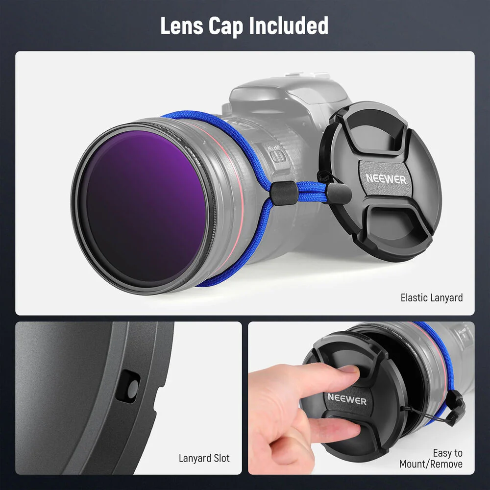 Neewer MRC Variable ND Filter with Lens Cap (67mm, 1 to 9-Stop) - Image 5