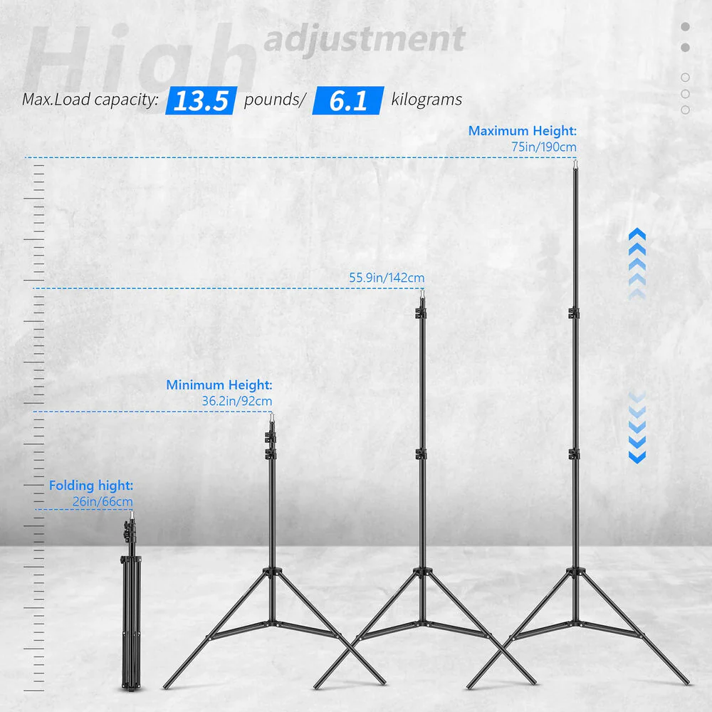 Neewer Photography Light Stand (6.23', 2-Pack) - Image 3