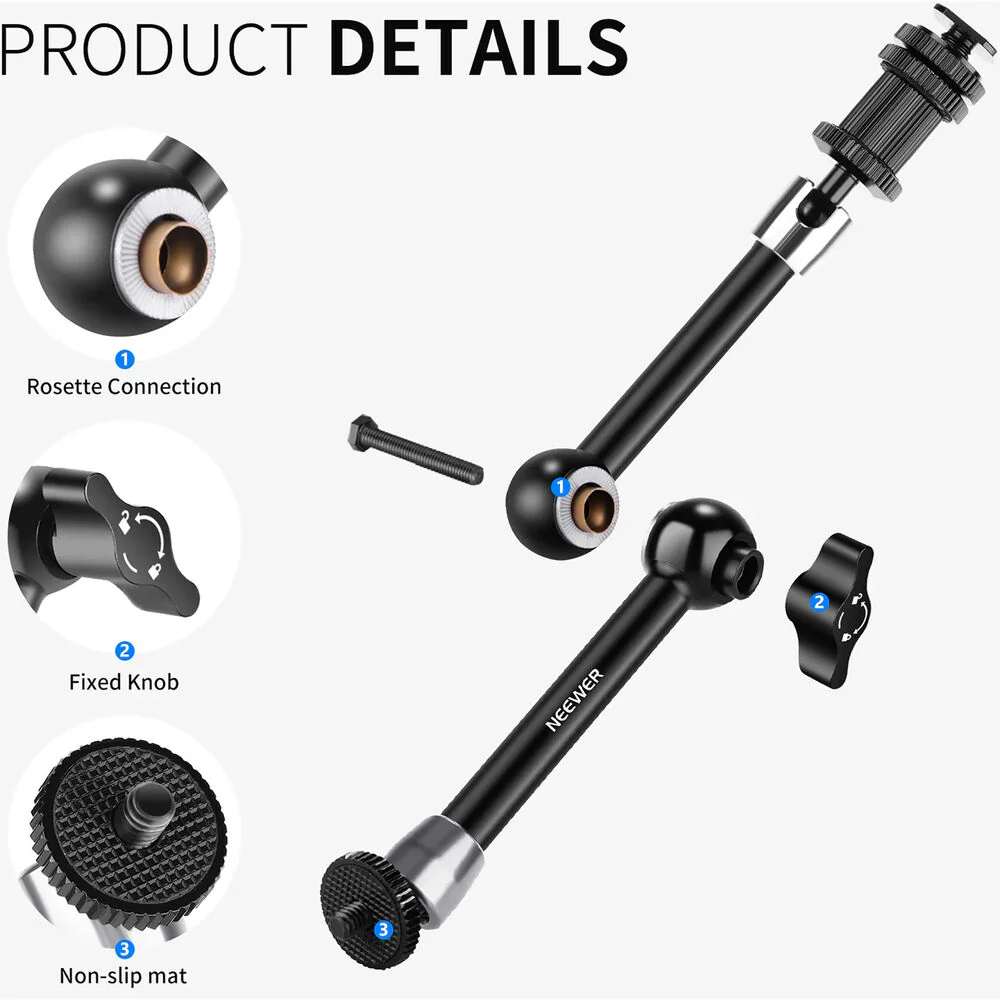 Neewer ST20 Magic Arm with Super Clamp (11") - Image 5
