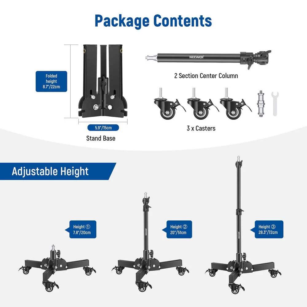 Neewer Wheeled Base Light Stand - Image 3