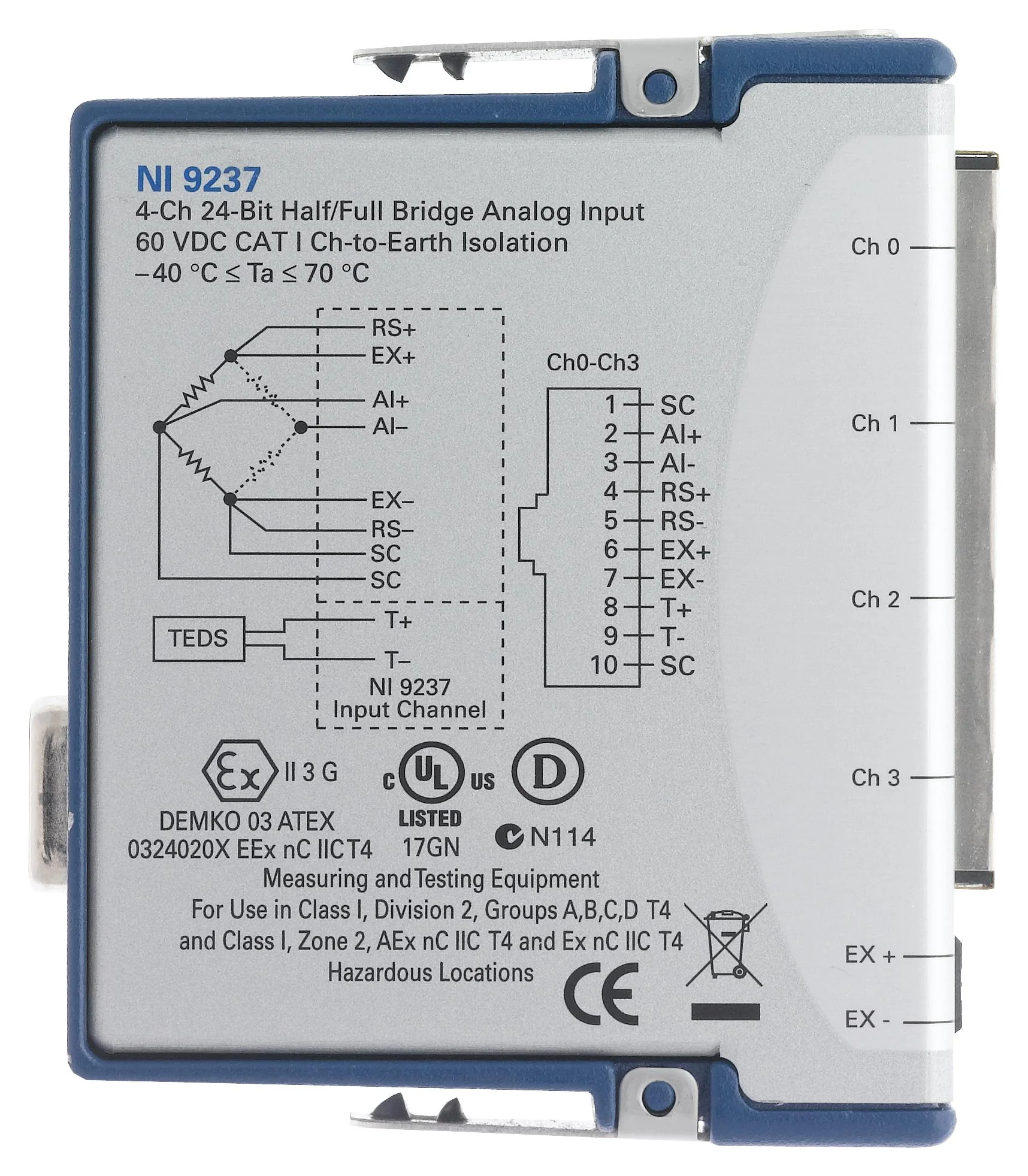 NI 868019-01 868019-01 Strain and Load Measurement Bundle cDAQ-SL4201 8 Channel 50 Ksps 24 Bit - Image 12