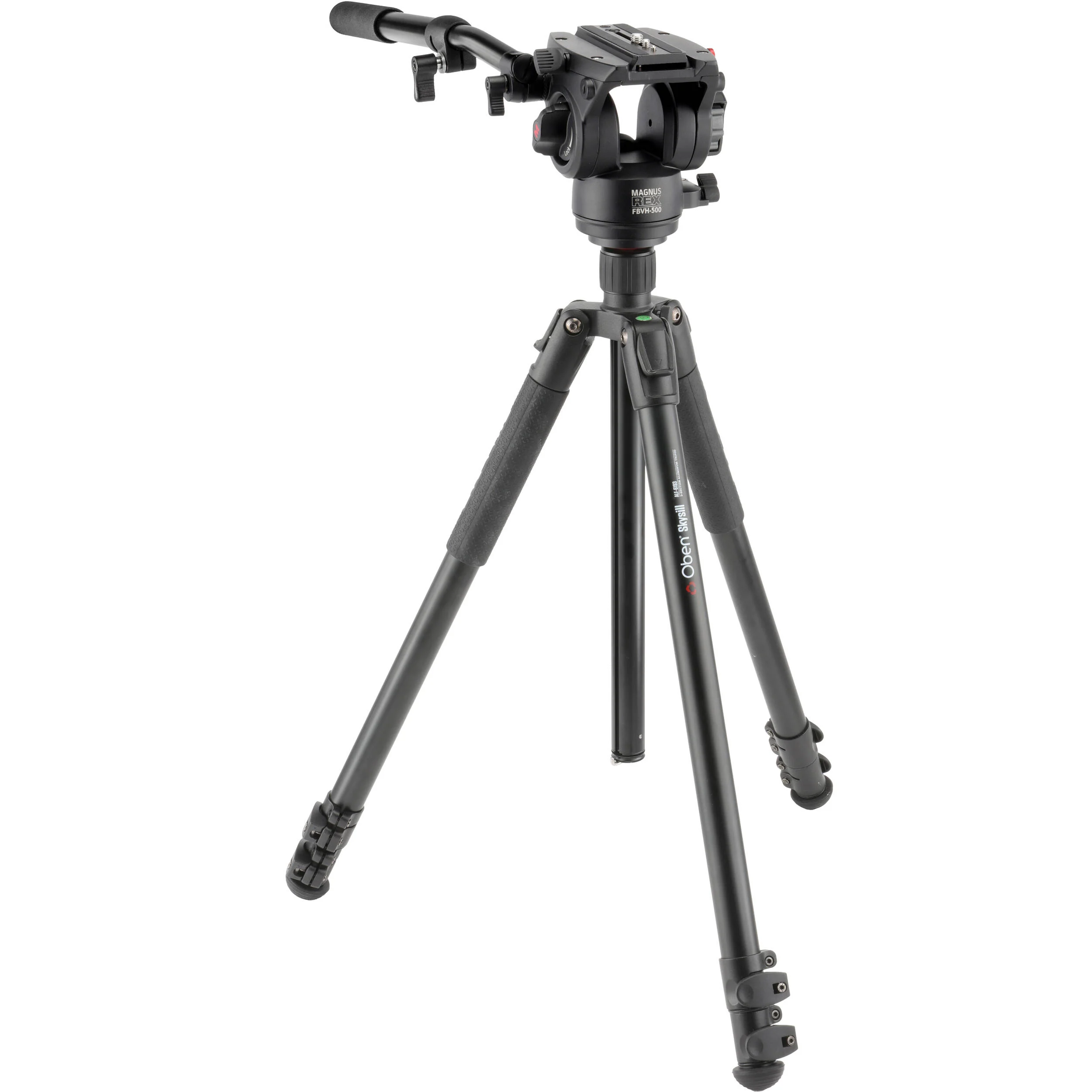 Oben 3-Section Aluminum Tripod with FBVH-500 Video Head Kit