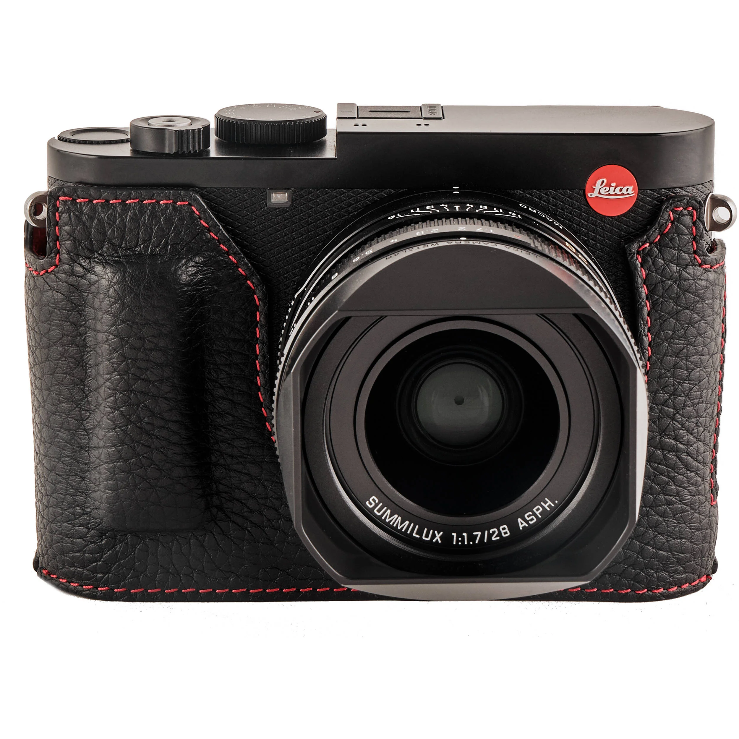 Oberwerth Tagcase Casual Line Leder for Leica Q3 (Black with Red Lining) - Image 3