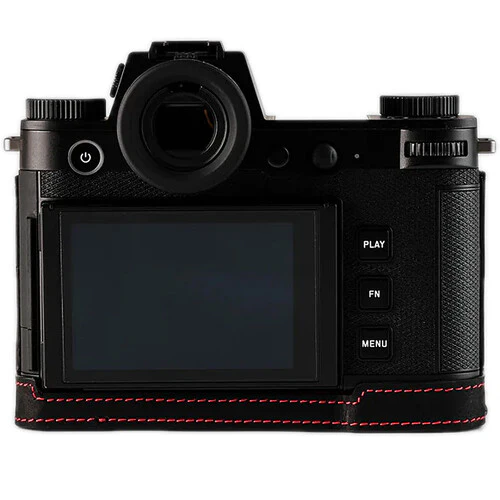 Oberwerth Tagcase Hydro Line Leder Leica SL3 (Black with Red Stitching) - Image 2