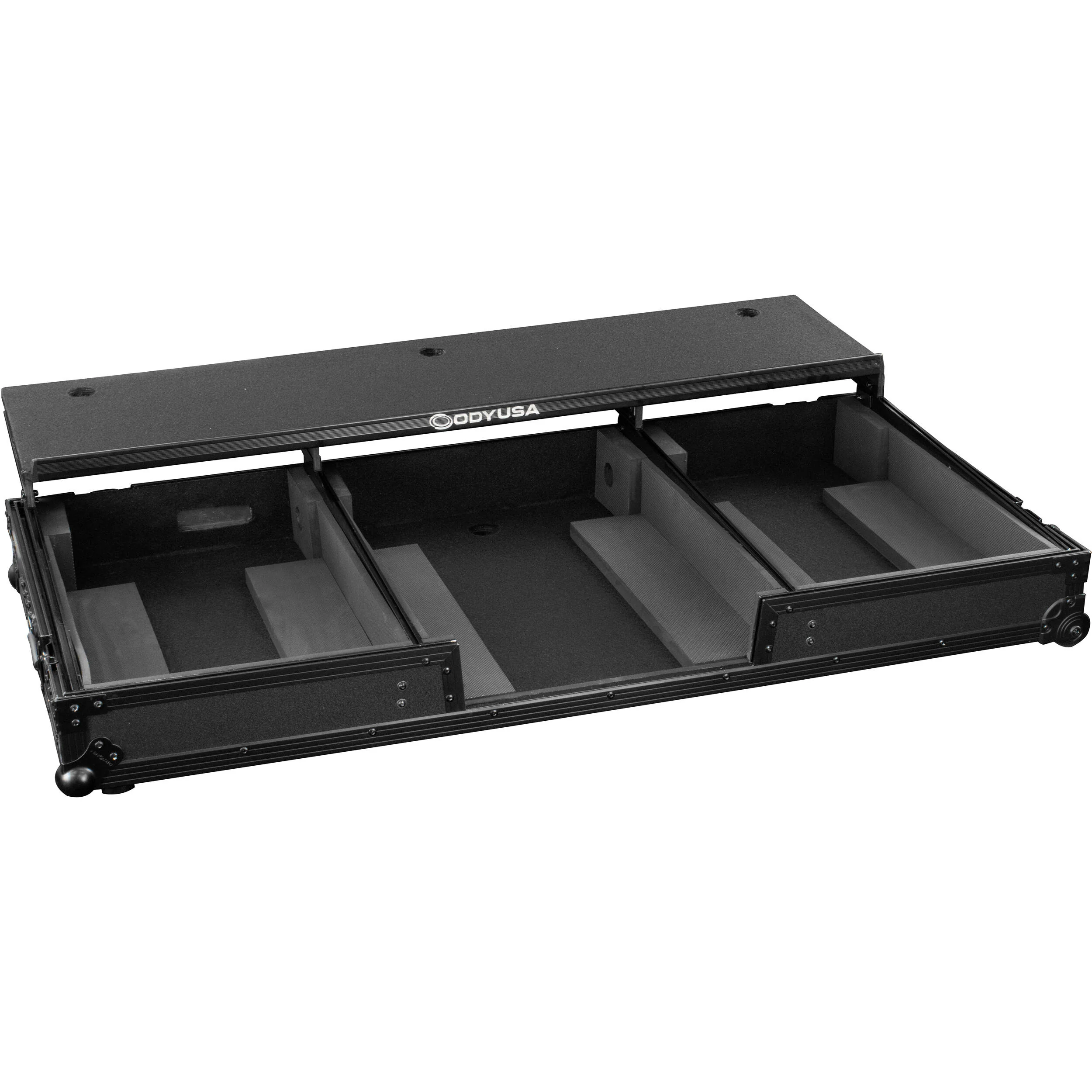 Odyssey Glide-Style DJ Coffin Flight Case with Wheels for DJM-A9 / CDJ-3000 or Similar Size Gear (Black Label) - Image 5