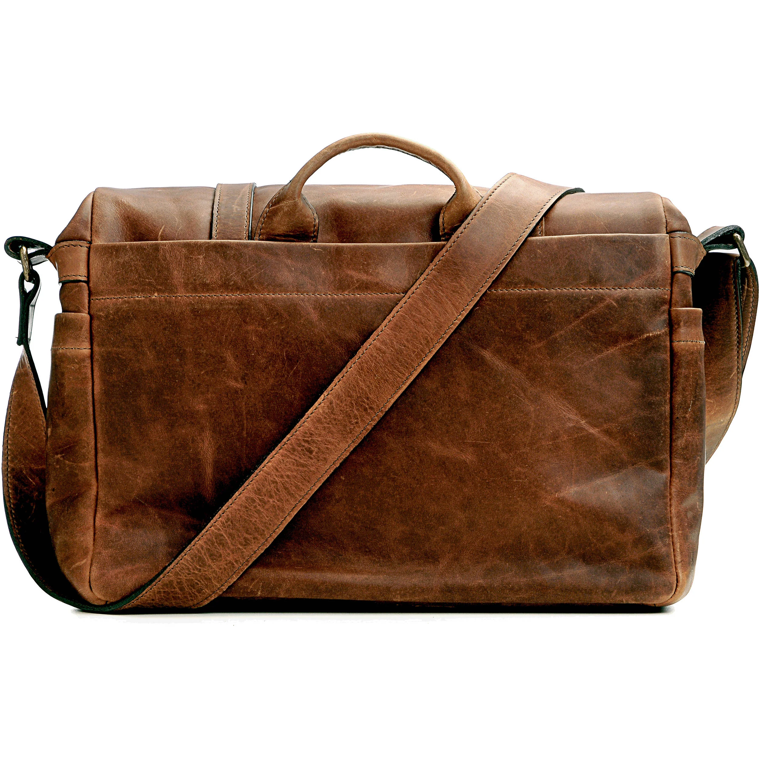 ONA Brixton Camera/Laptop Messenger Bag (Leather, Antique Cognac) - Image 4