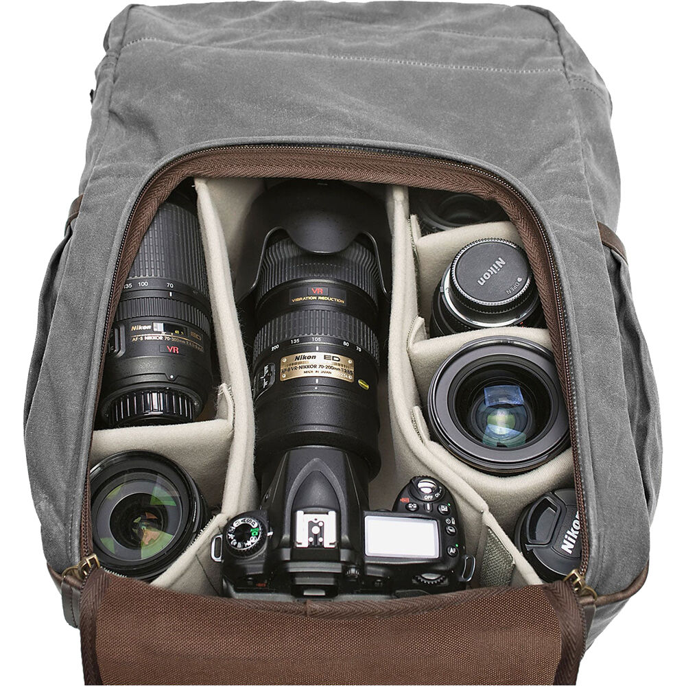 ONA Camps Bay Backpack (Smoke Waxed Canvas) - Image 3