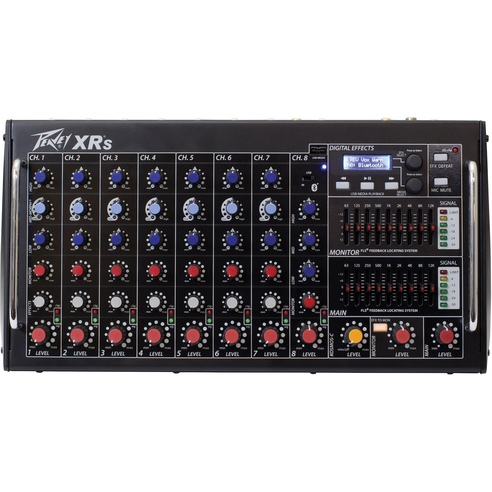 Peavey XR S 8-Channel Powered Mixer with Bluetooth (1,000 W) - Image 3