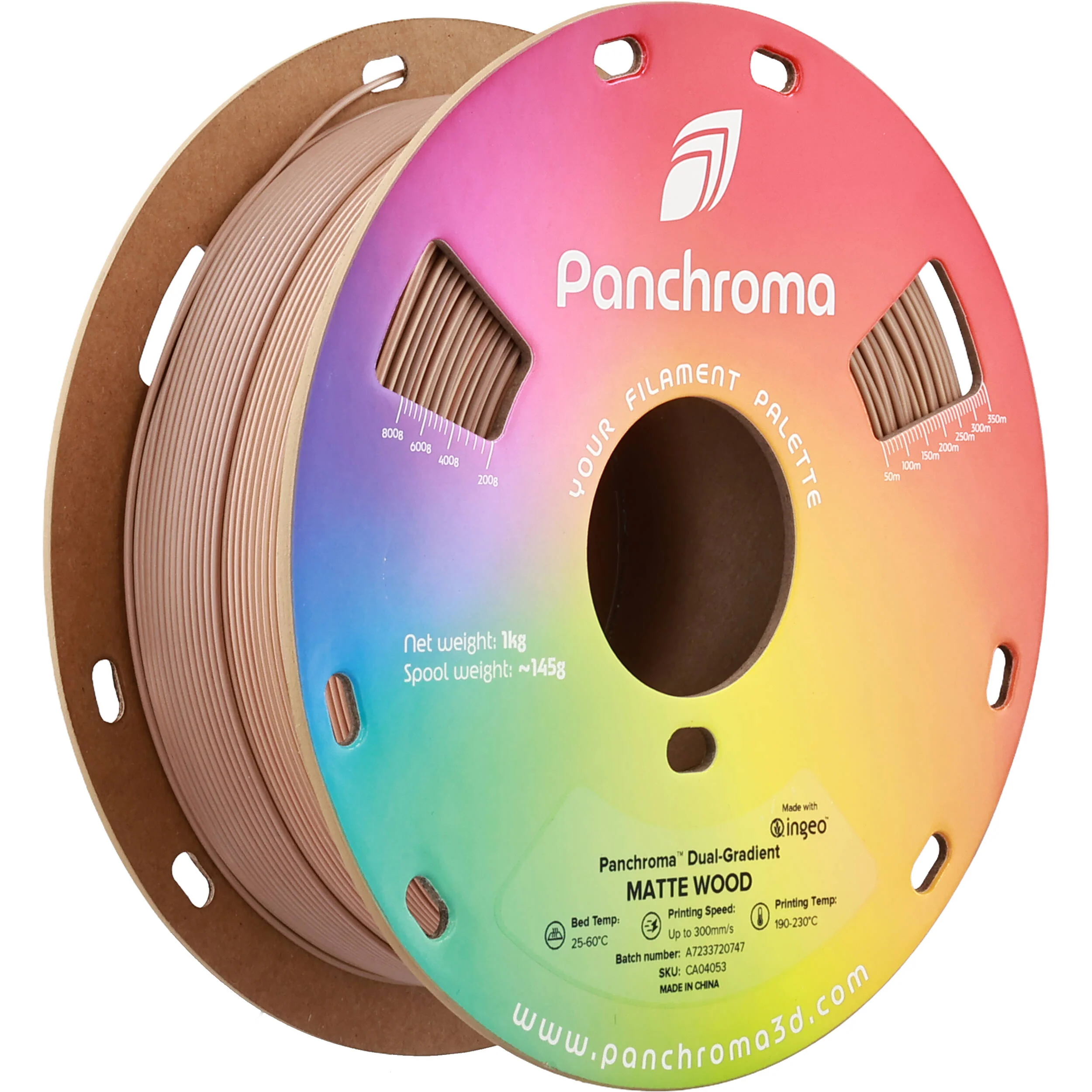 Polymaker Panchroma Gradient Matte PLA Filament (1kg, Wood Brown)