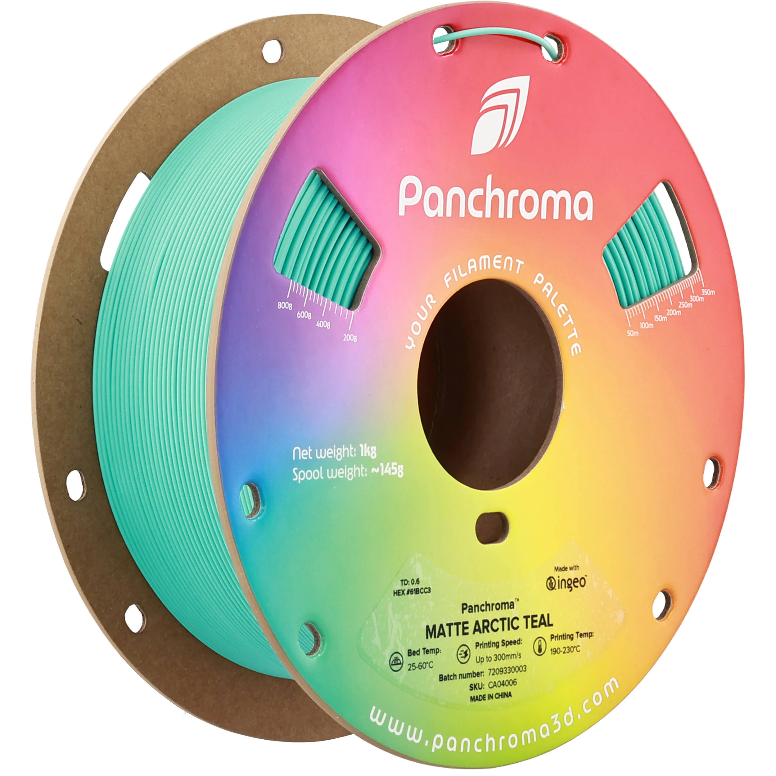 Polymaker Panchroma Matte PLA Filament (1kg, Arctic Teal)