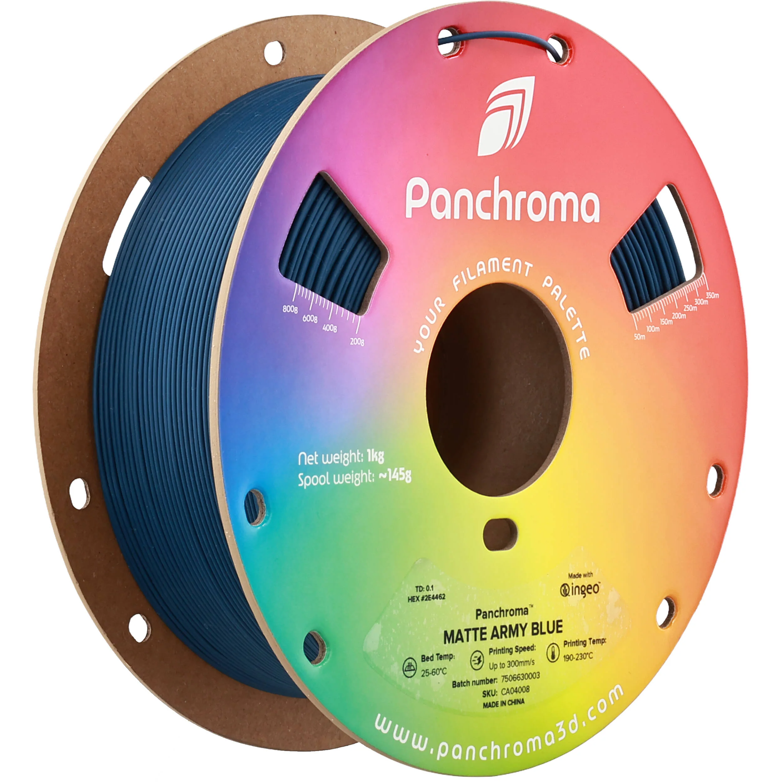 Polymaker Panchroma Matte PLA Filament (1kg, Army Blue)