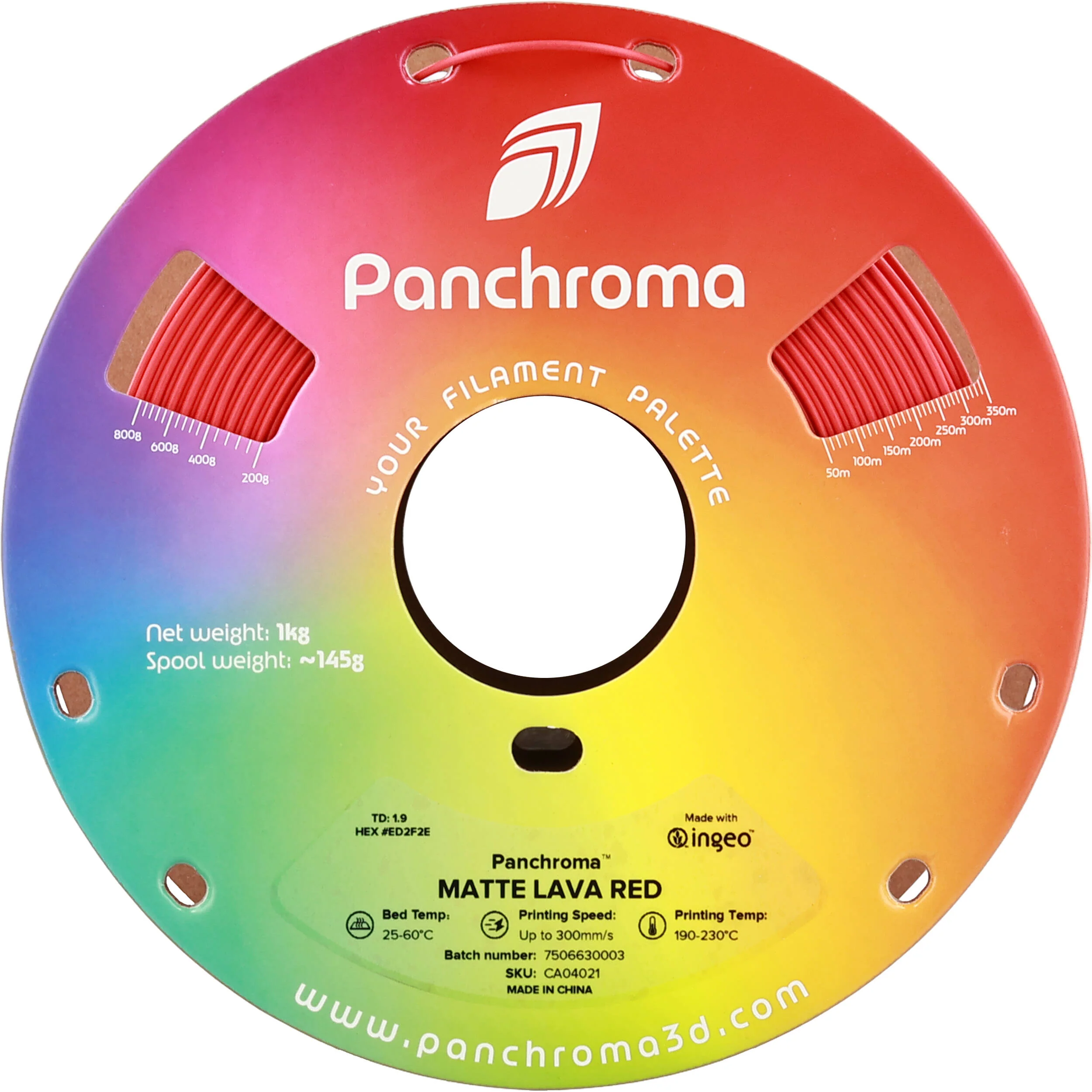 Polymaker Panchroma Matte PLA Filament (1kg, Lava Red) - Image 4