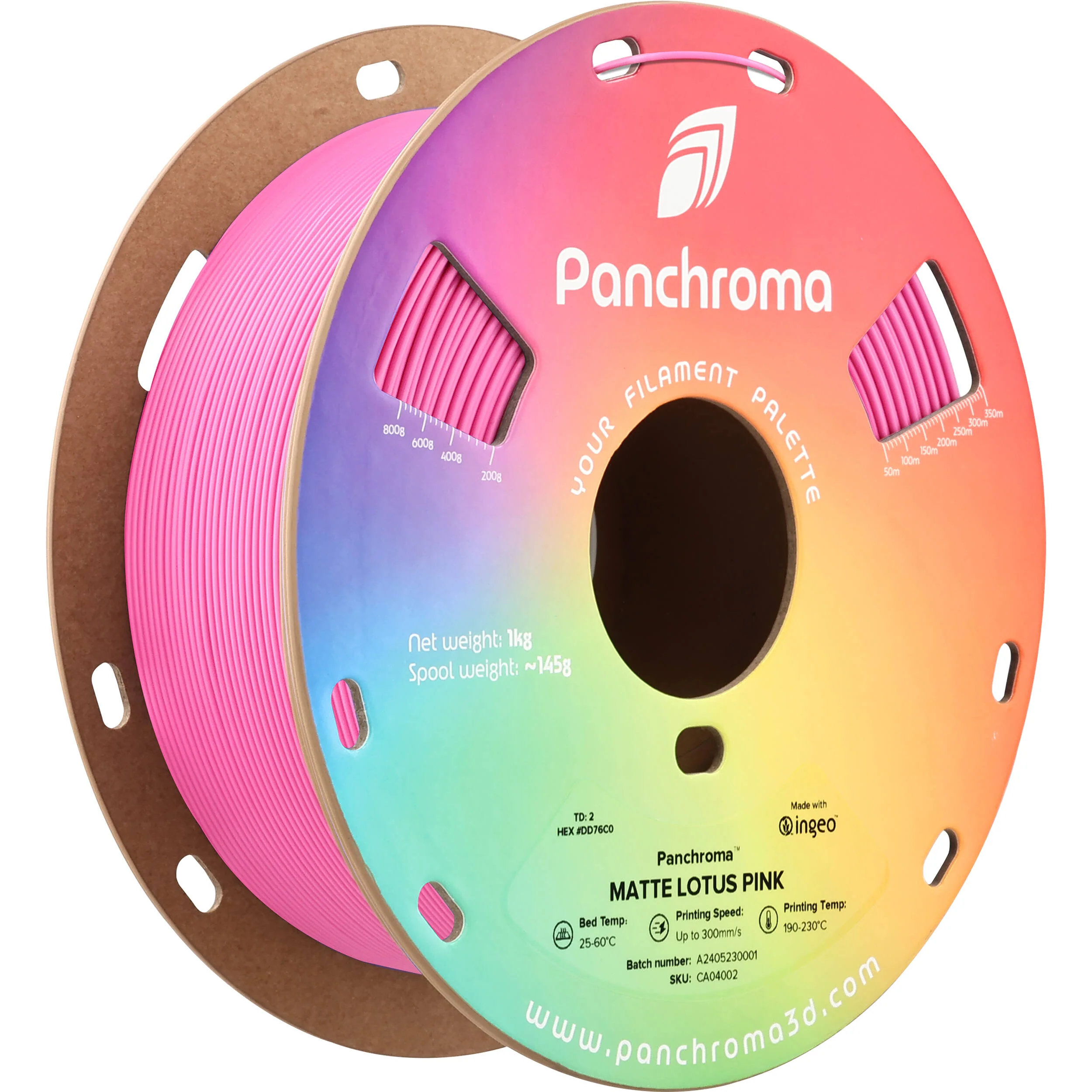 Polymaker Panchroma Matte PLA Filament (1kg, Lotus Pink)