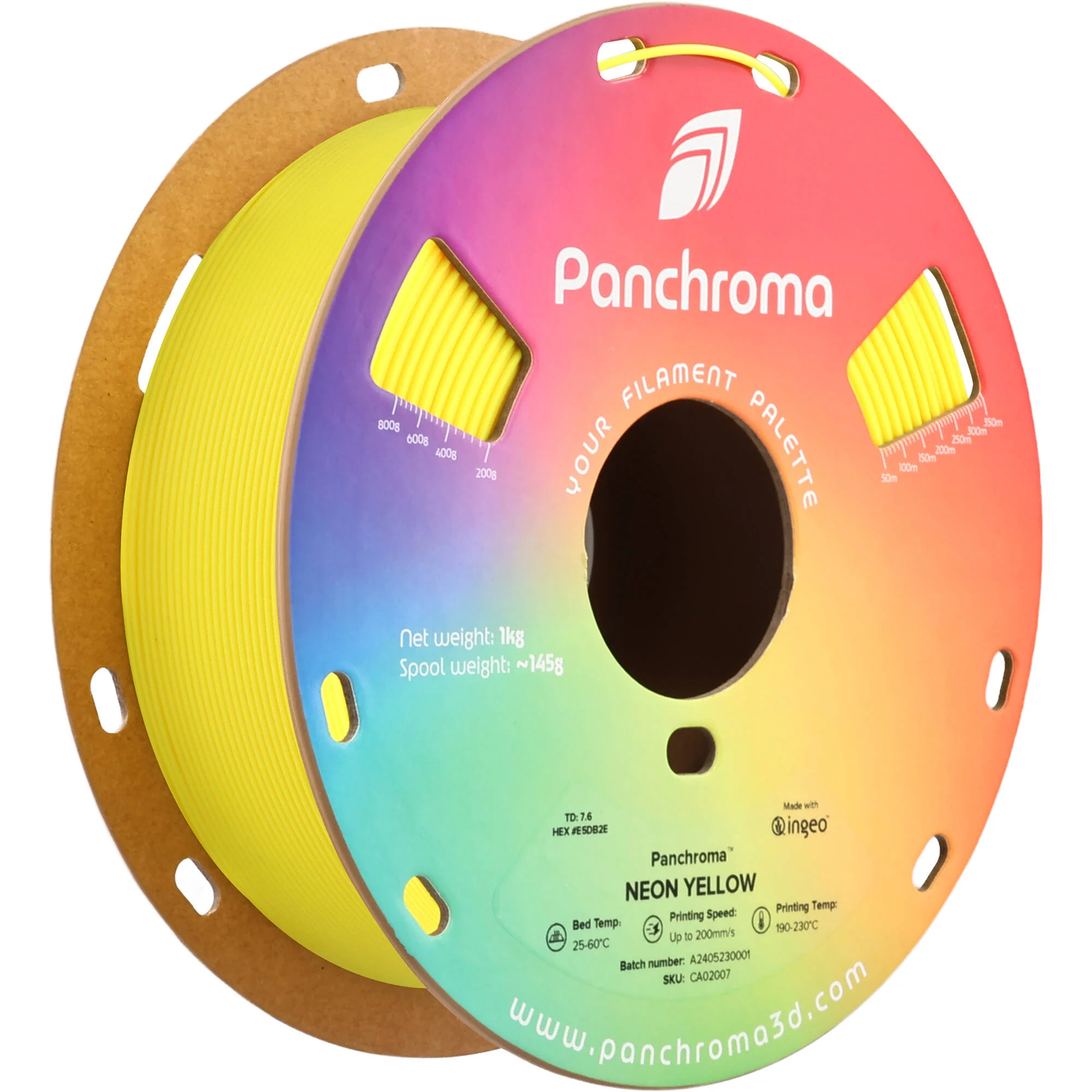 Polymaker Panchroma Neon PLA Filament (1kg, Yellow)