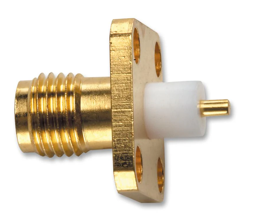 Pomona 72962 72962 RF / Coaxial Connector SMA Straight Flanged Jack Crimp 50 ohm Beryllium Copper