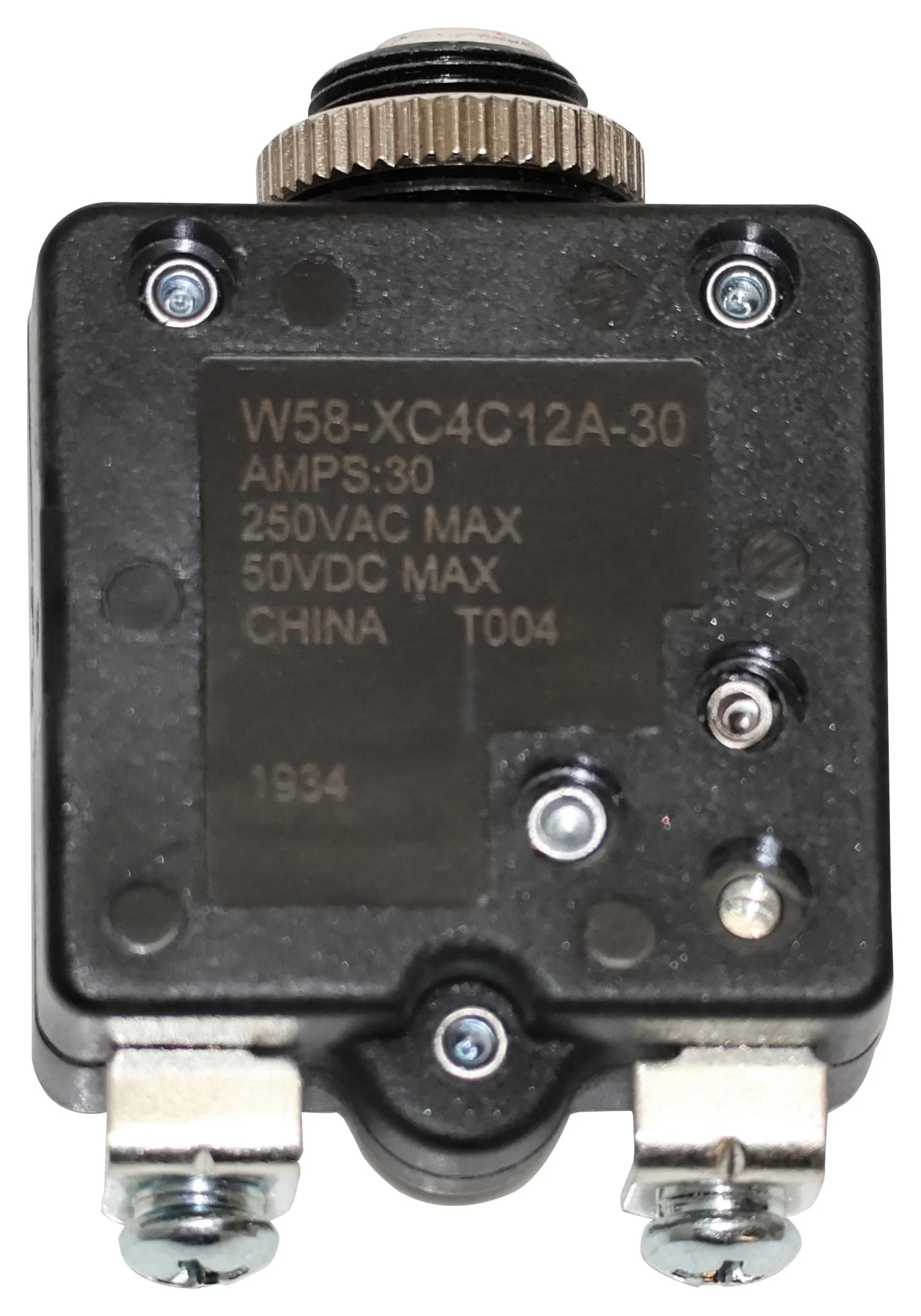 POTTER&BRUMFIELD - TE CONNECTIVITY W58-XC4C12A-30 Thermal Circuit Breaker, Push-to-Reset, W58 Series, 30 A, 1 Pole, 50 V, 250 V, Panel - Image 2