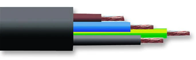 PRO POWER H07RNF4 1.5 Multicore Unscreened Cable, Per M, Black, 4 Core, 1.5 mm�