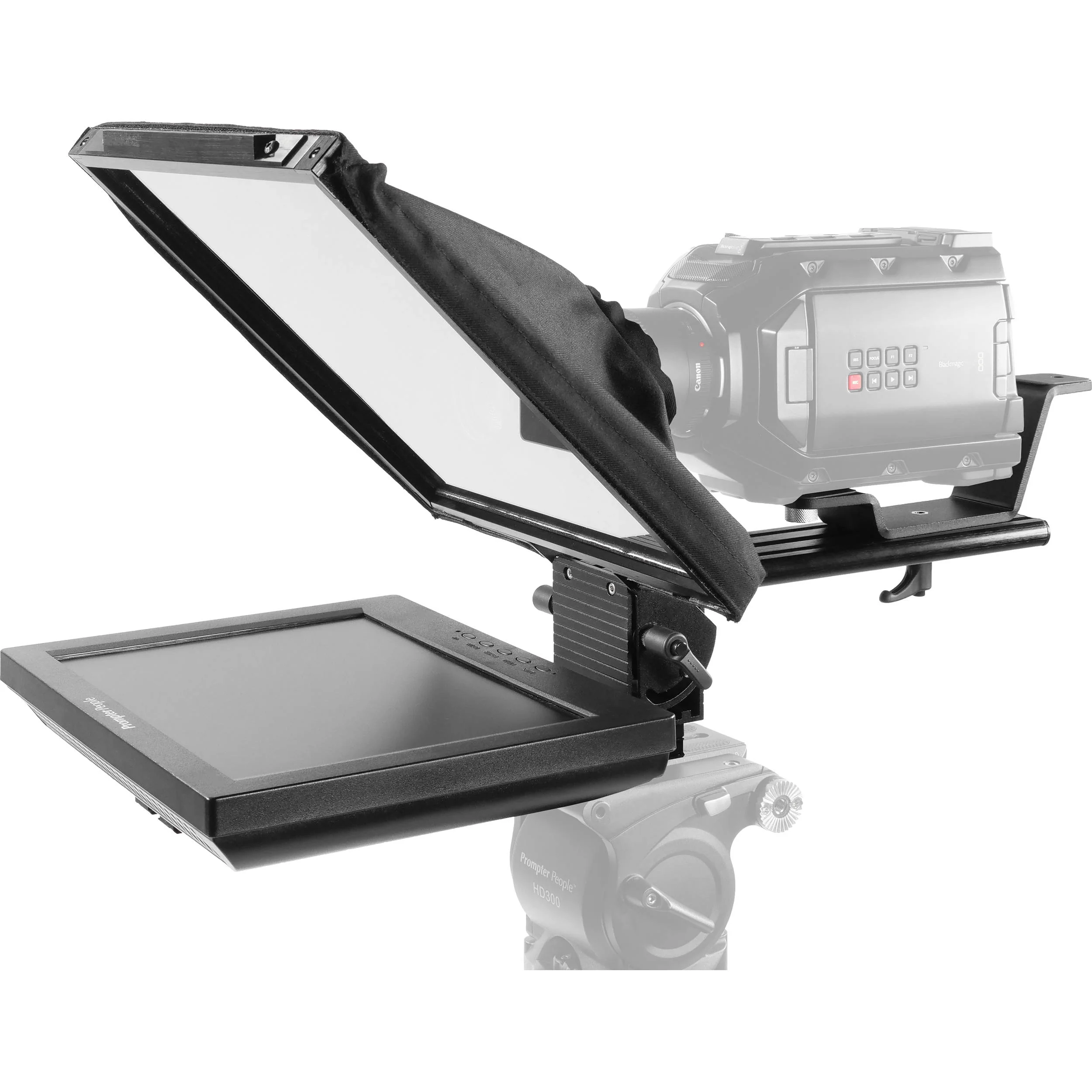 Prompter People PAL12 Prompter Pal Teleprompter with Auto-Reversing Monitor, 12 x 12" Glass, and Camera Sled - Image 2