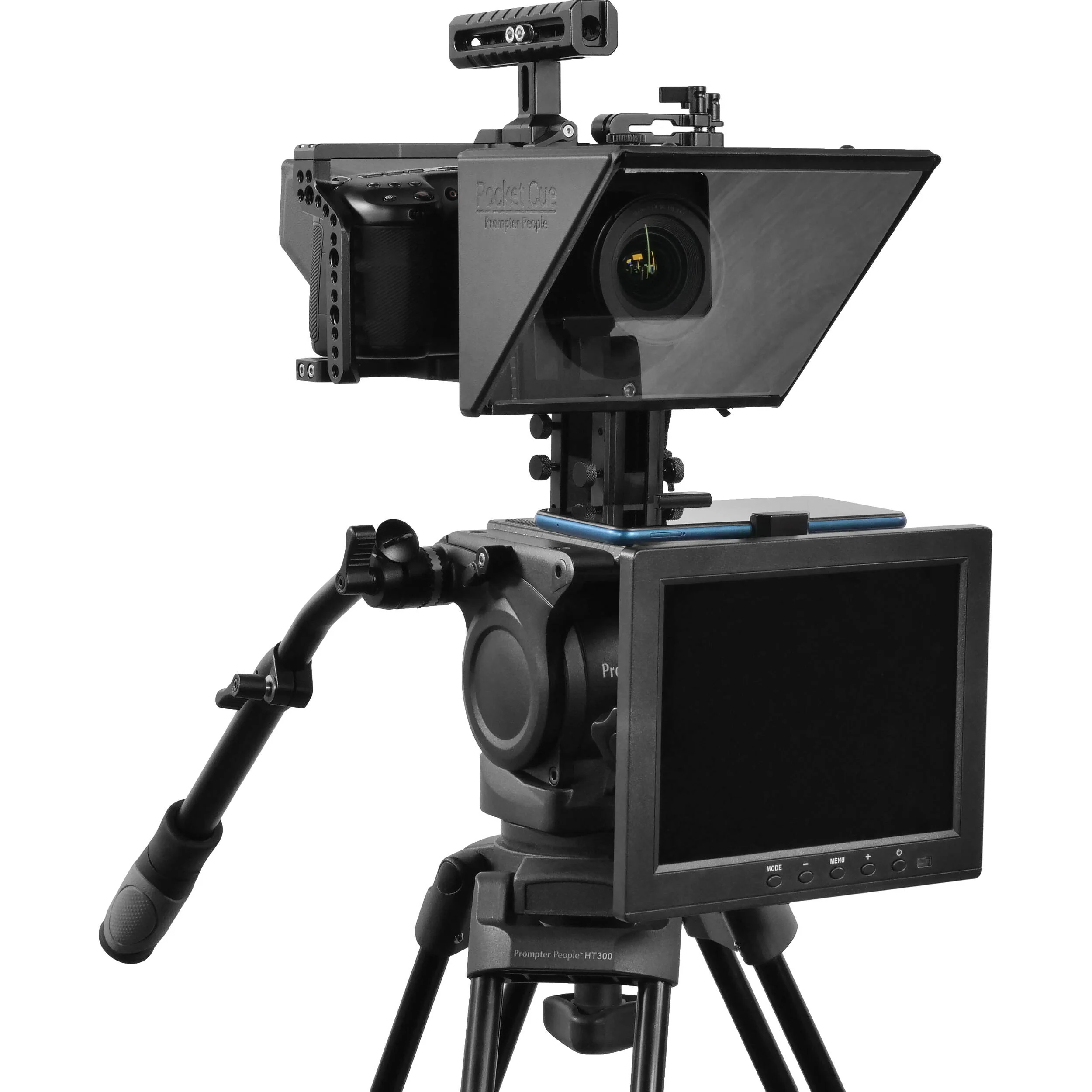 Prompter People Pocket Cue V2 Compact Prompter with Talent Monitor for Smartphones - Image 4