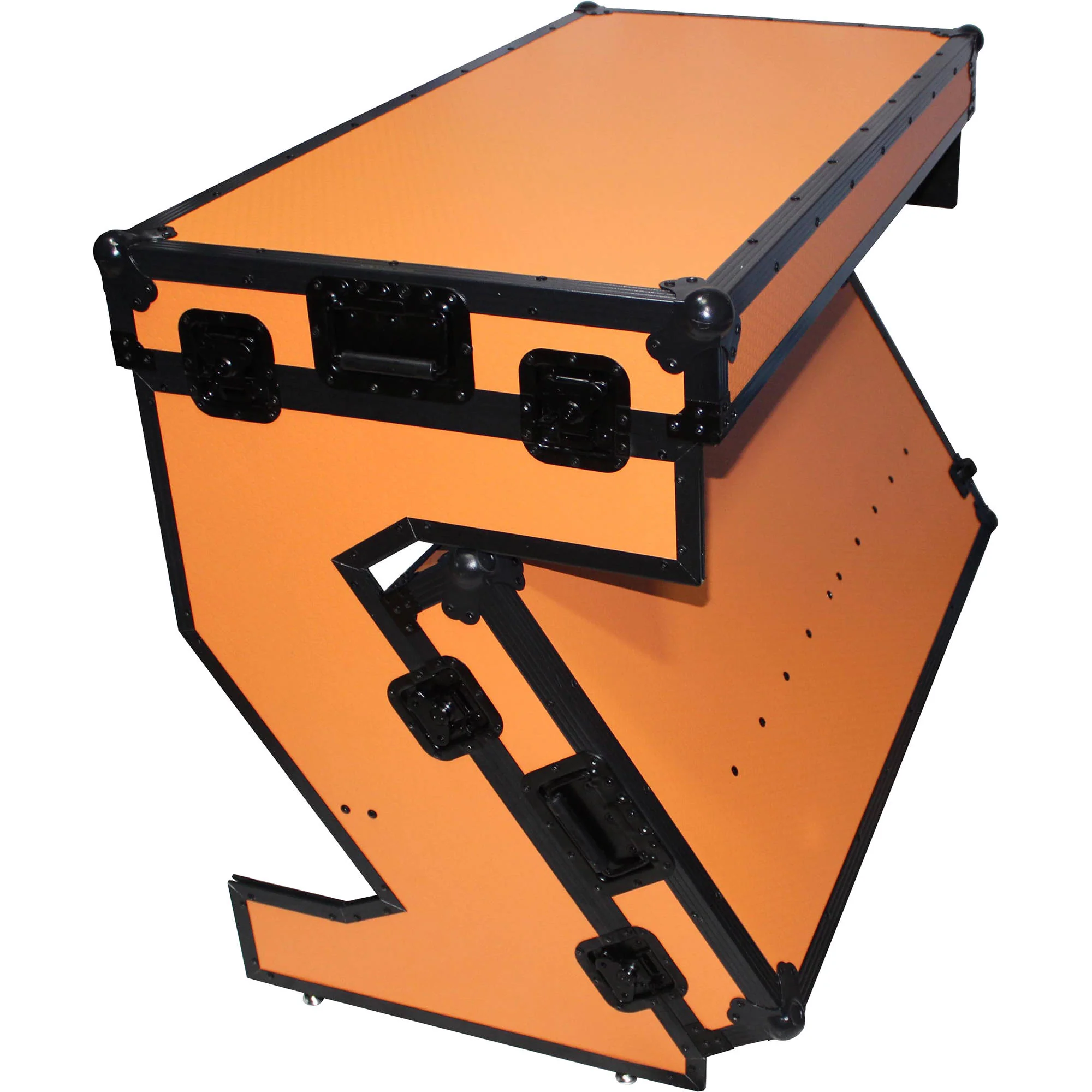 ProX DJ Z-Table MK2 Portable Z-Style DJ Table Flight Case with Handles & Wheels (Black on Black) - Image 19