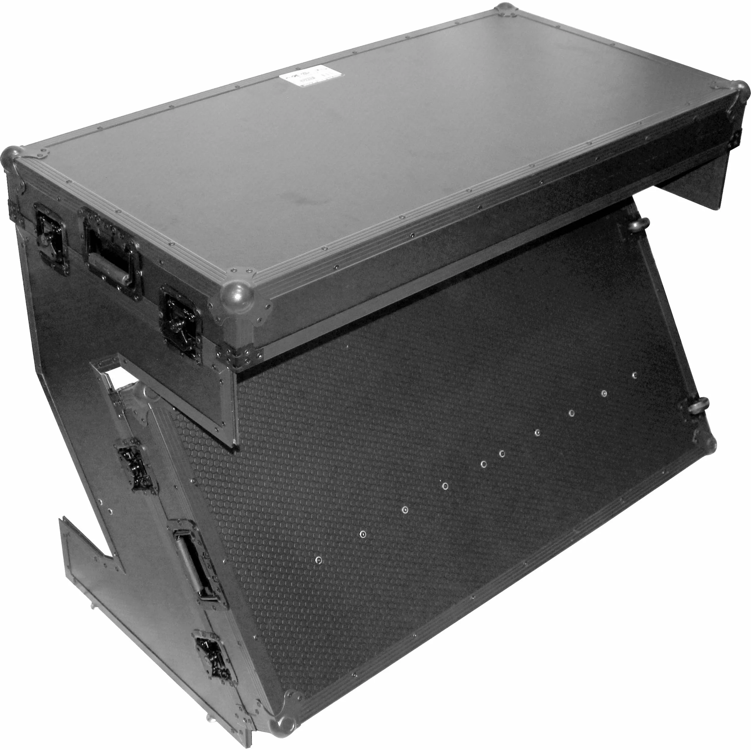 ProX DJ Z-Table MK2 Portable Z-Style DJ Table Flight Case with Handles & Wheels (Black on Black) - Image 6