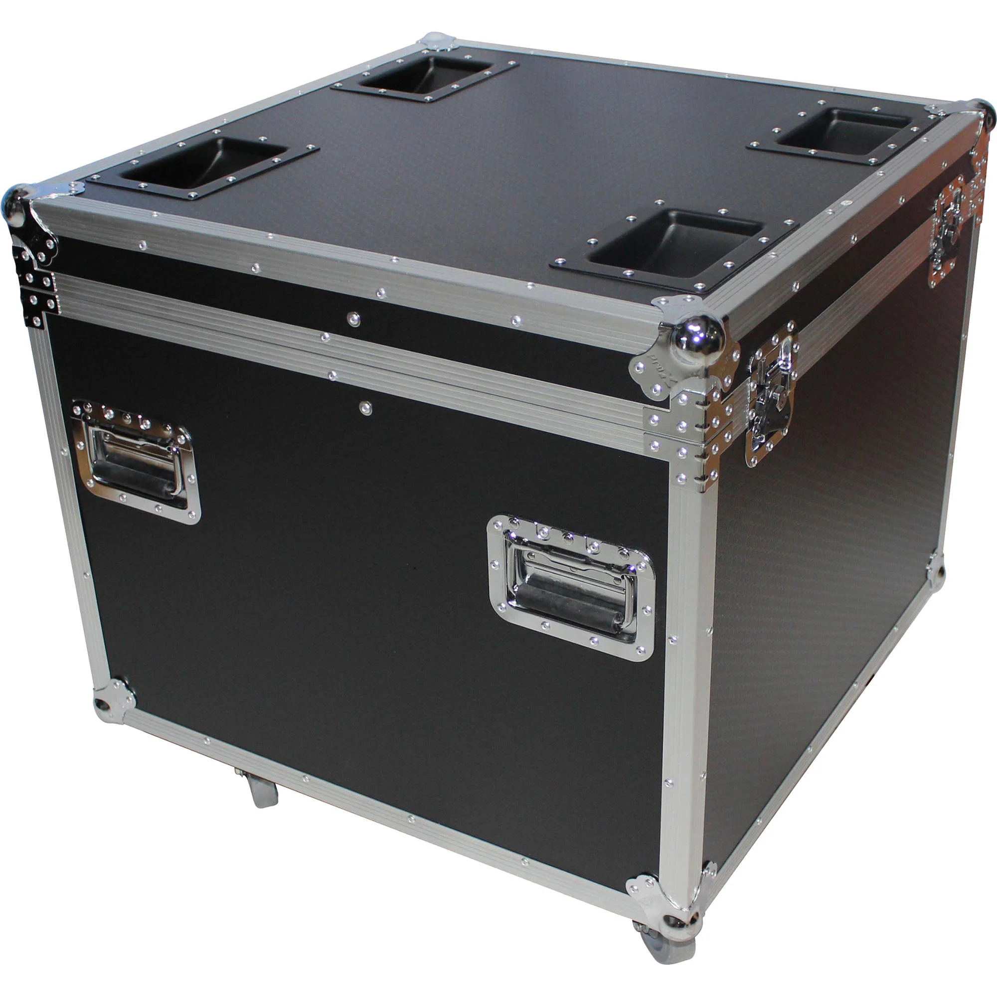ProX Heavy Duty Utility Trunk Case with 4" Caster Wheels (Black) - Image 4