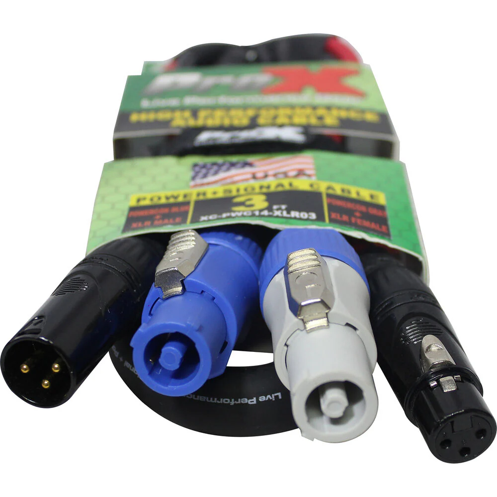 ProX Jumper PowerKon and XLR Link Cable (3') - Image 4