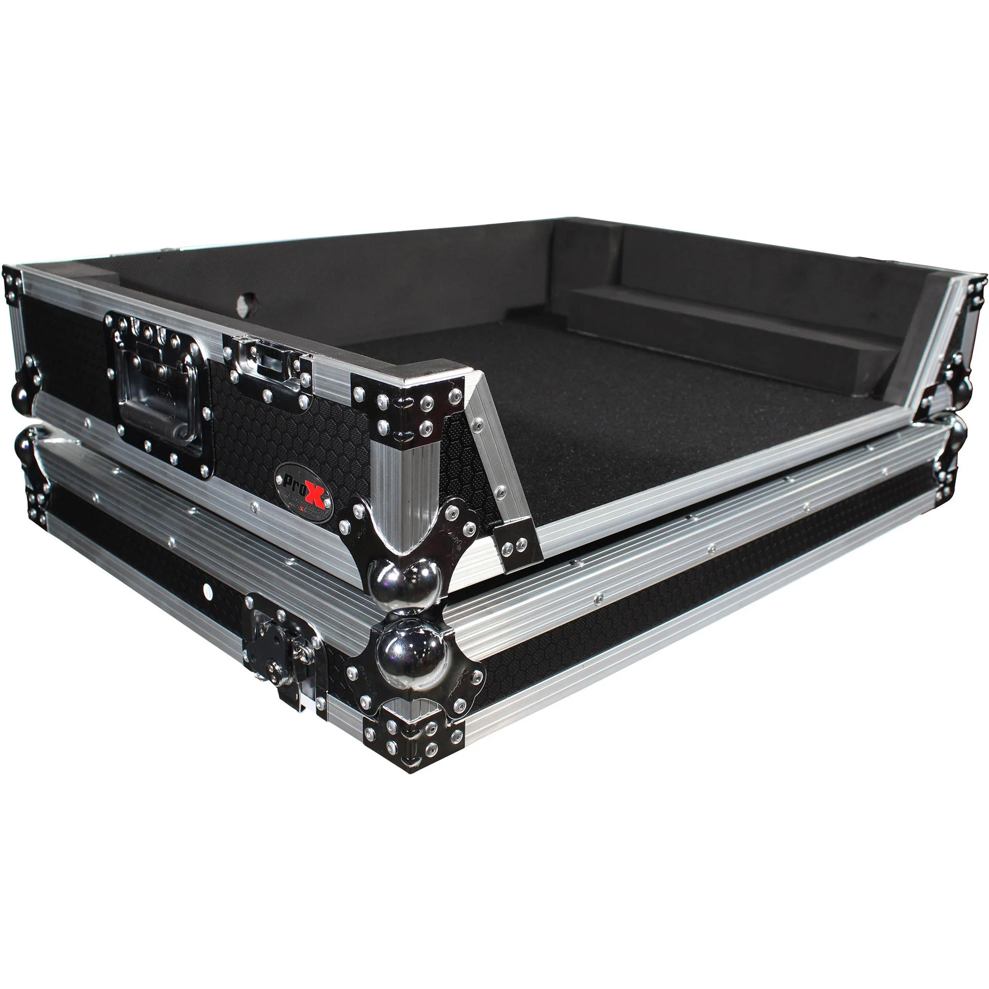 ProX XS-PRIME4 W Flight Case with 1 RU Rackspace and Wheels for Denon DJ Prime 4 (Silver on Black) - Image 11