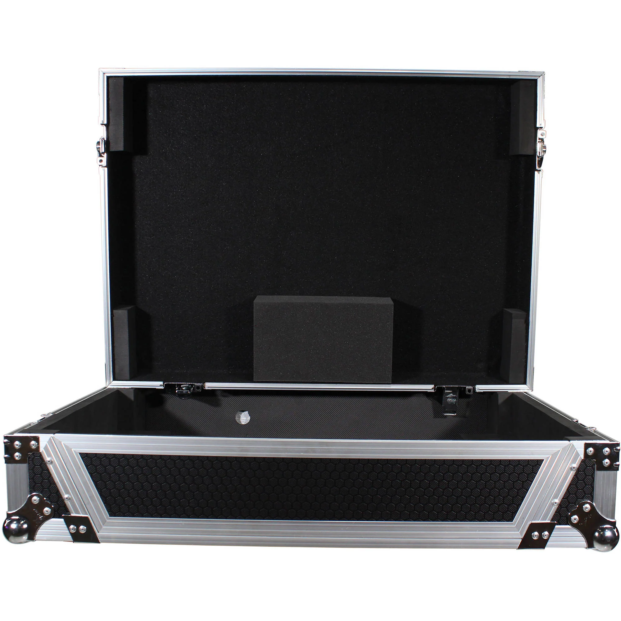 ProX XS-PRIME4 W Flight Case with 1 RU Rackspace and Wheels for Denon DJ Prime 4 (Silver on Black) - Image 20