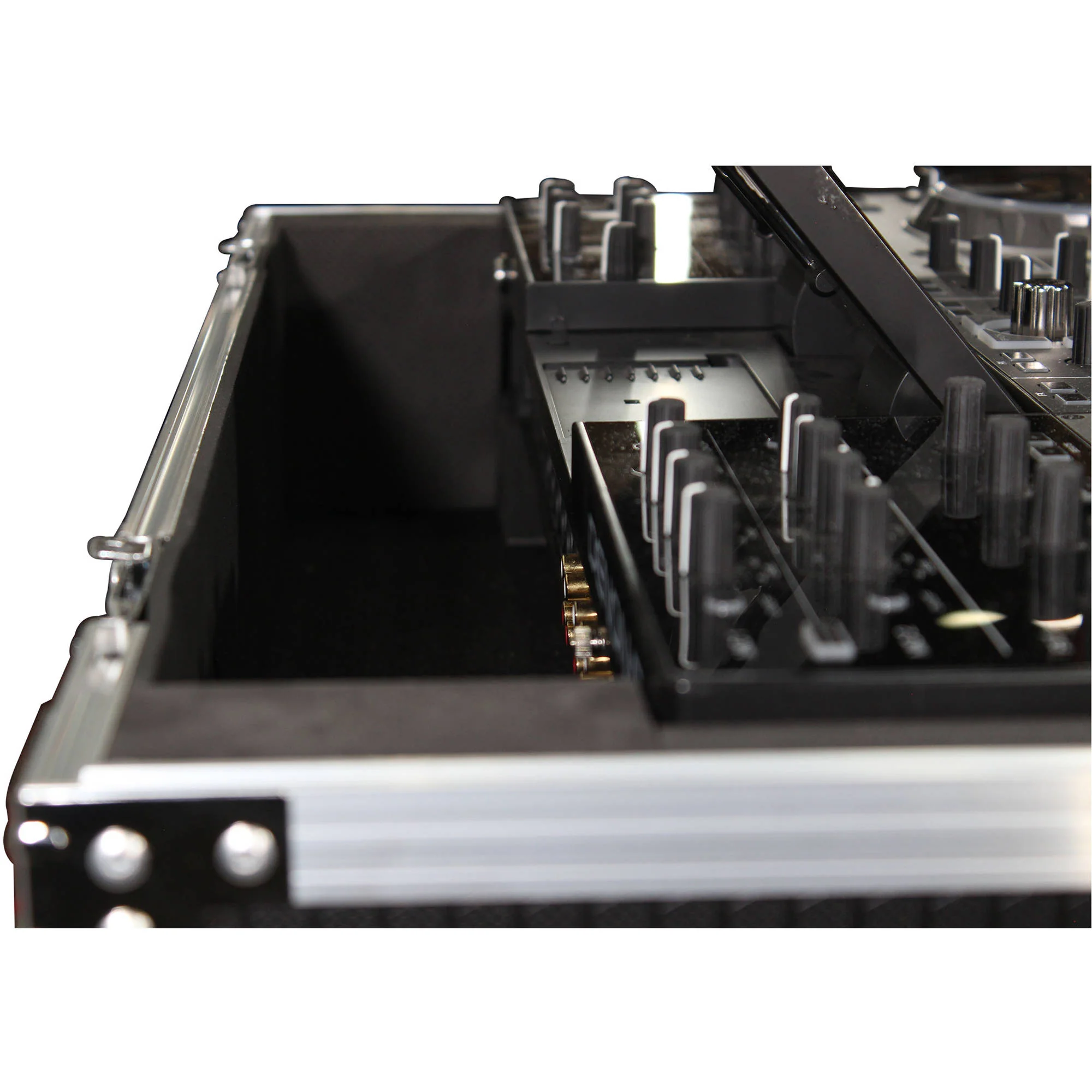 ProX XS-PRIME4 W Flight Case with 1 RU Rackspace and Wheels for Denon DJ Prime 4 (Silver on Black) - Image 21