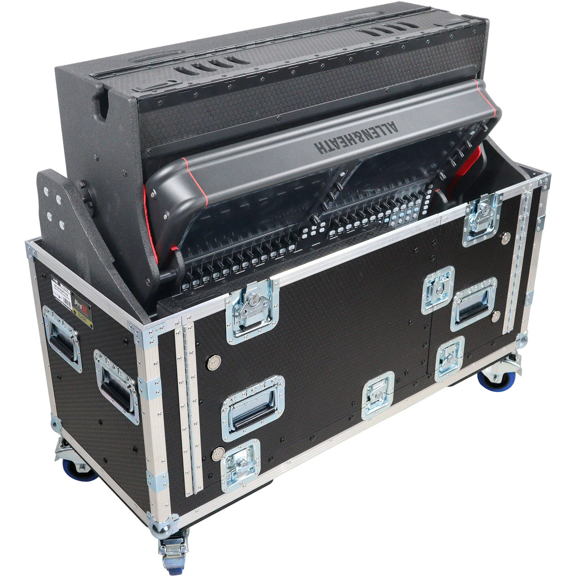 ProX ZCASE Flip-Ready Hydraulic Lift Console Case with 2 RU Rack for Allen and Heath Avantis - Image 4