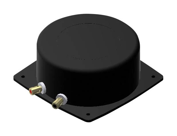 PUI AUDIO ASX11504-SW-R Exciter, 5 Hz to 500 Hz, 4 ohm, 100 W, Round with Square Frame, Bare Mount