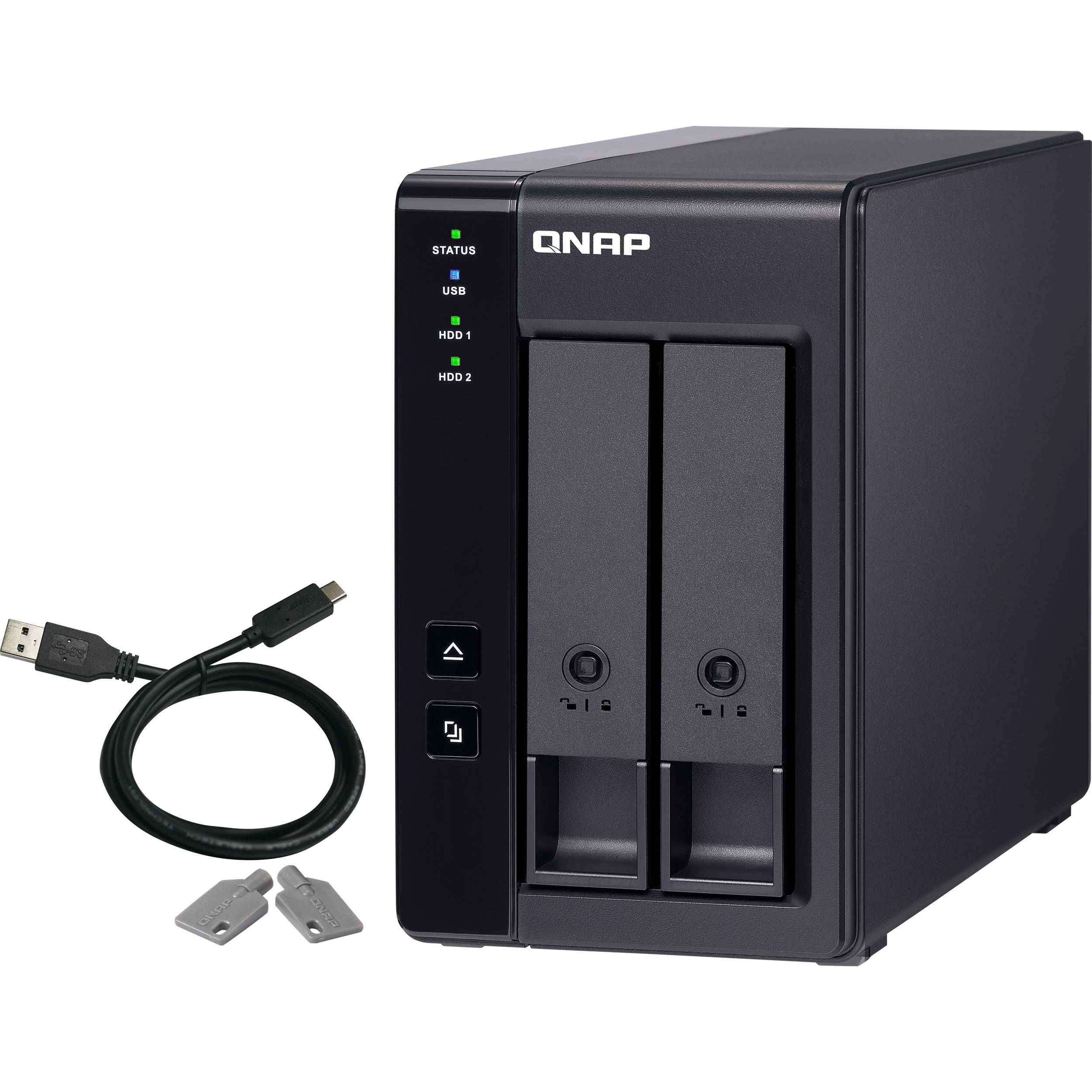 QNAP 16TB TR-002 2-Bay USB 3.2 Gen 2 RAID Expansion Enclosure Kit (2 x 8TB) - Image 2
