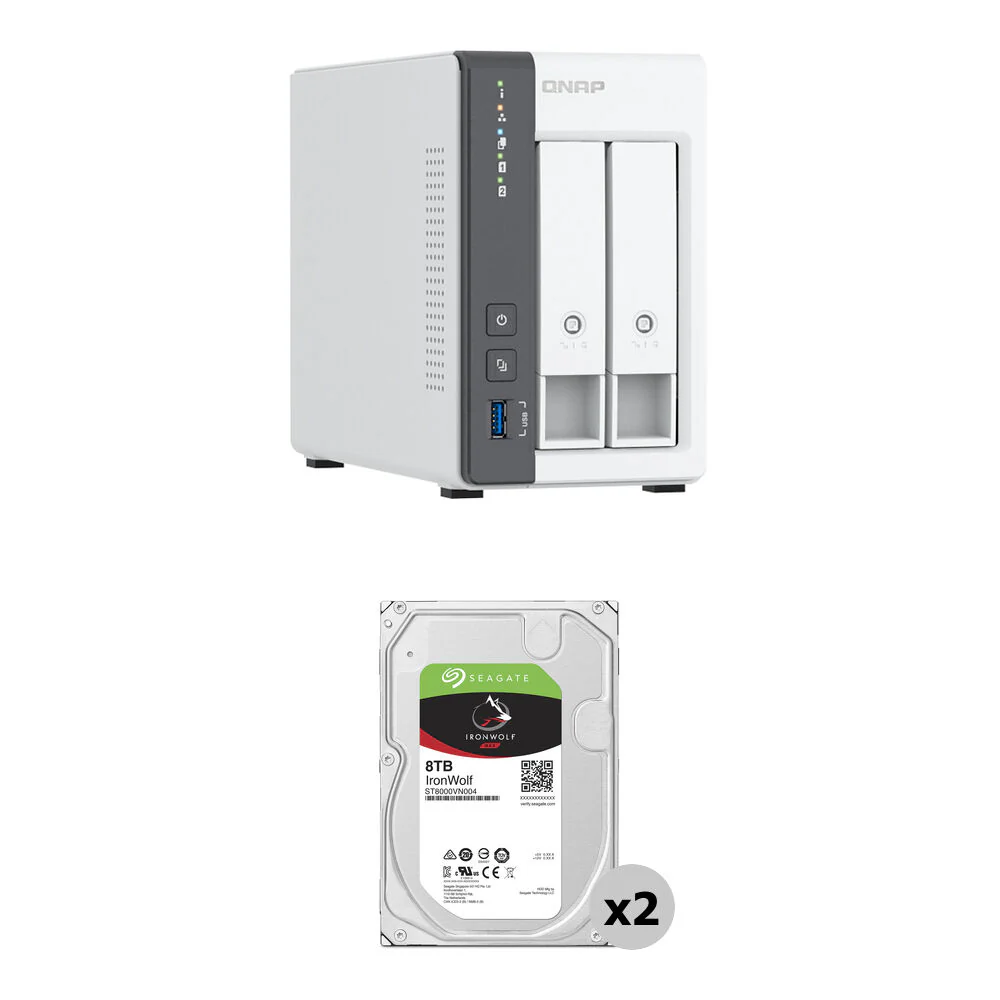 QNAP 16TB TS-216G 2-Bay NAS Enclosure Kit (2 x 8TB)