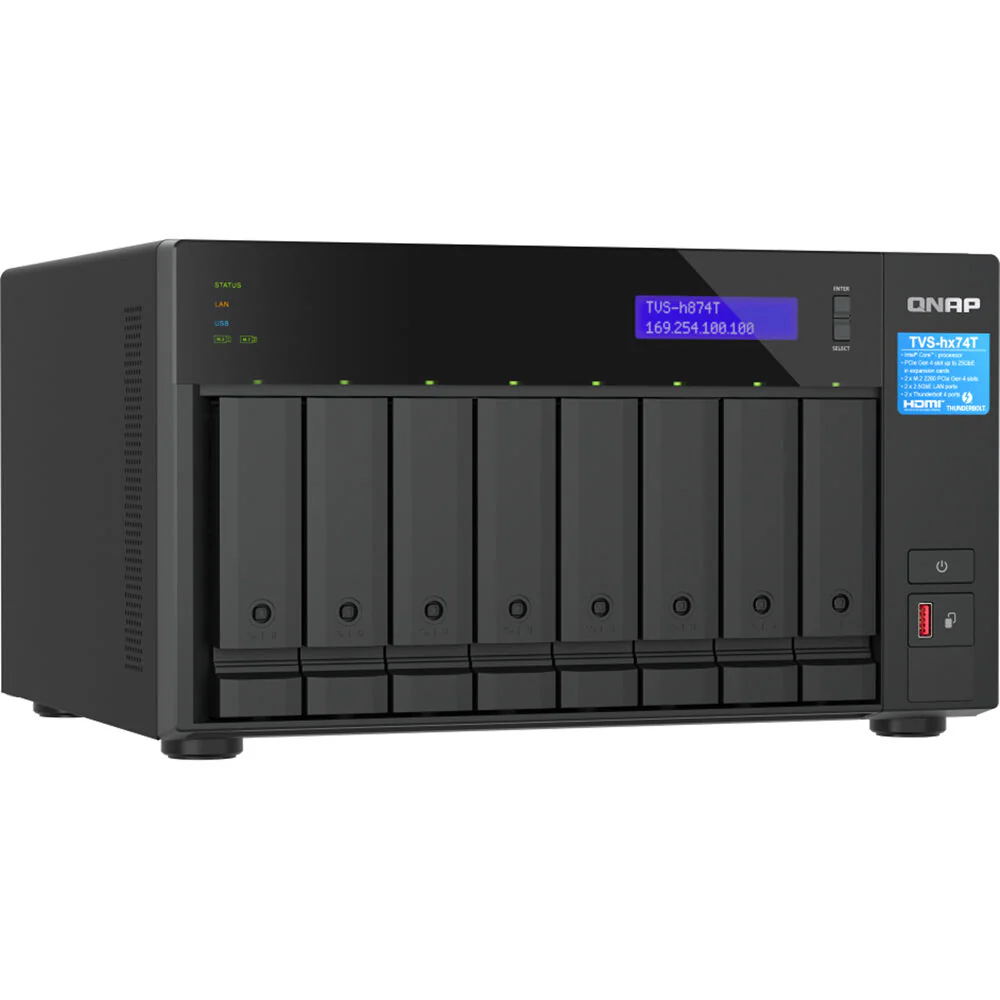 QNAP 64TB TVS-h874T 8-Bay NAS Enclosure Kit (8 x 8TB) - Image 2