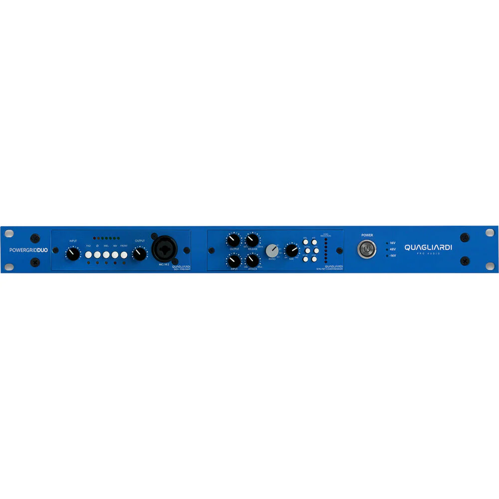QUAGLIARDI PRO AUDIO Powergrid Duo Two-Slot 500-Series Horizontal Rack Chassis - Image 4