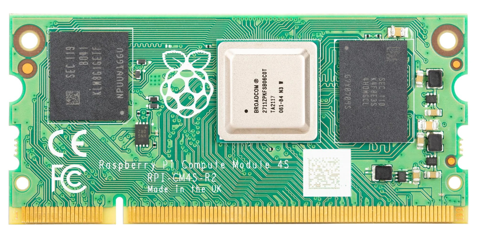 RASPBERRY-PI CM4S01008B SBC, RPI Compute Module 4S, BCM2711, ARM Cortex-A72, 1GB RAM, 8GB eMMC, HDMI 2.0, USB 2.0, Bulk - Image 2